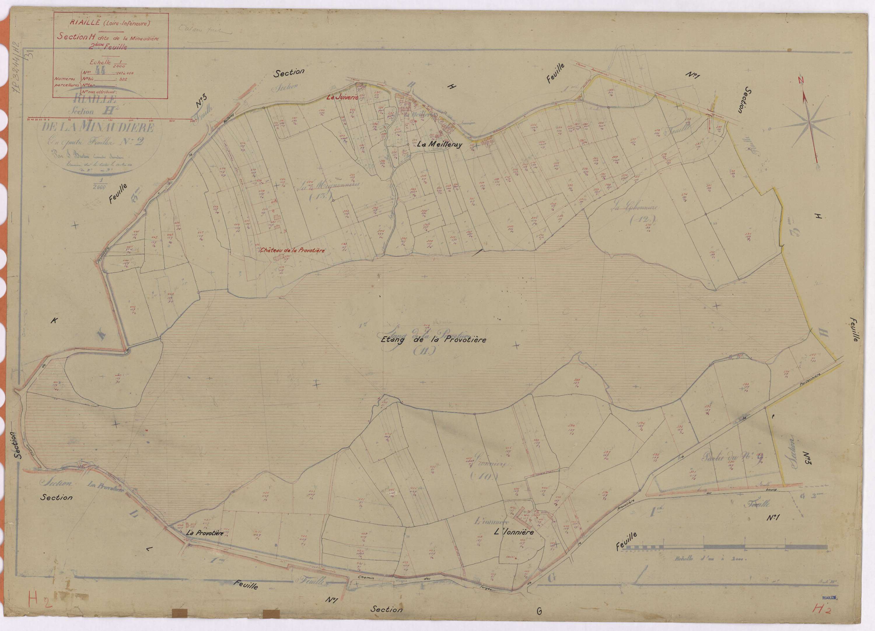 Riaillé - Section H2 Minaudière (section de La) ; 267-450