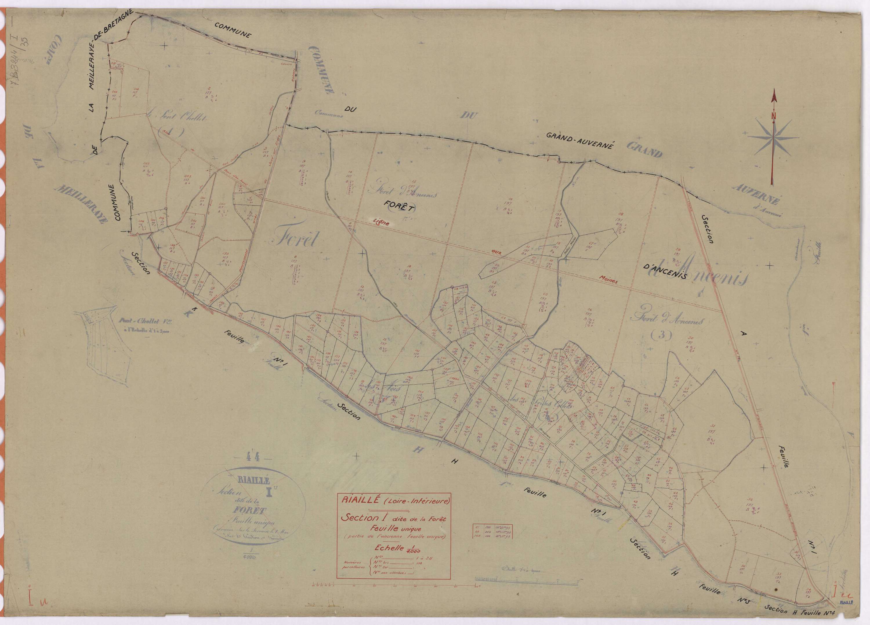 Riaillé - Section I Forêt (section de La) ; 1-211
