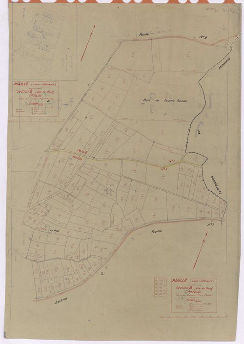 Riaillé - Section B1 B2 Bourg (section du) ; 1-78 ; 79-324