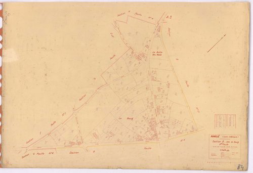 Riaillé - Section B4 Bourg (section du) ; 401-529