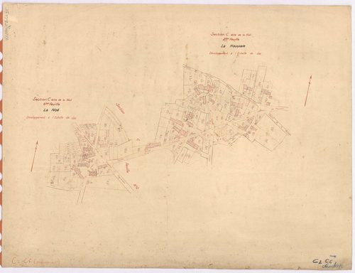 Riaillé - Section C2 C6 (développement) Noë (section de La) ; 123-302 ; 745-962 ; développement des villages de La Houssais et de La Noë