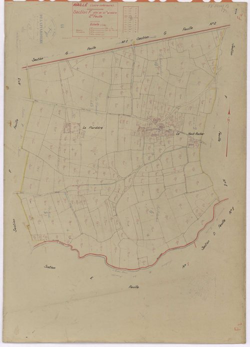 Riaillé - Section F2 Piardière (section de La) ; 283-514