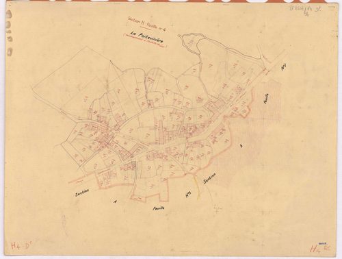 Riaillé - Section H4 (développement) Minaudière (section de La) ; 584-811 ; développement du village de La Poitevinière