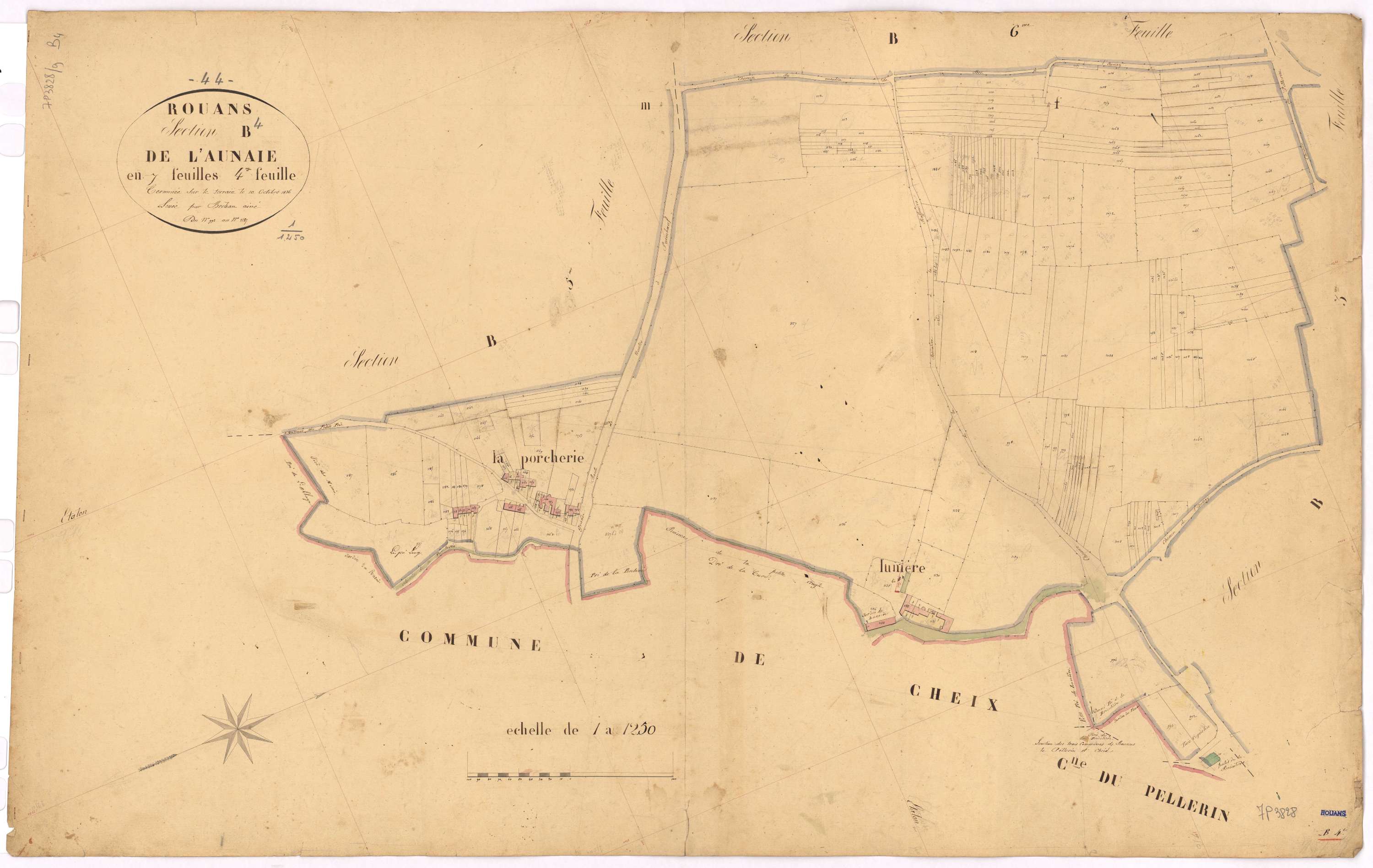Rouans - Section B4 Aunaie (section de l') ; 992-1187