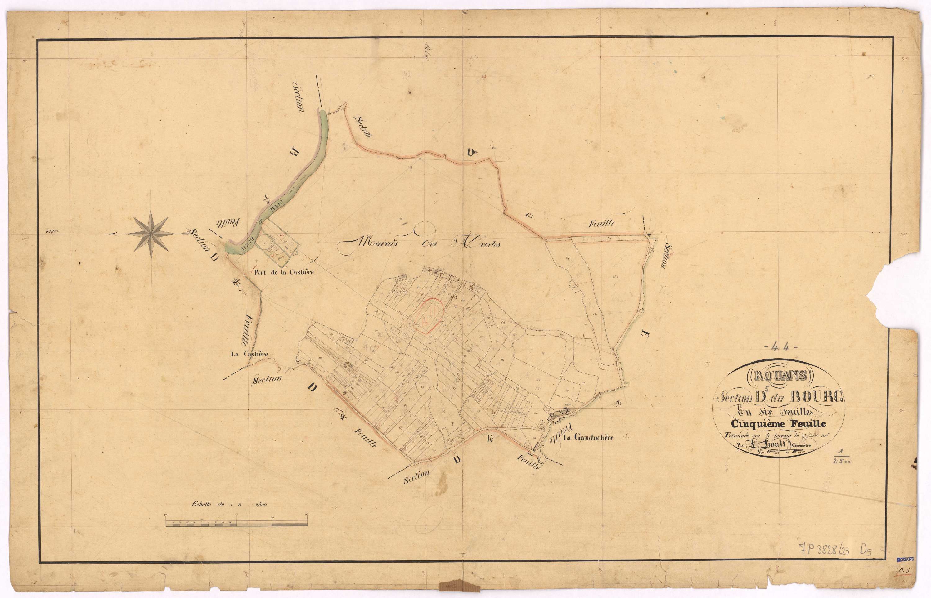 Rouans - Section D5 Bourg (section du) ; 1478-1639