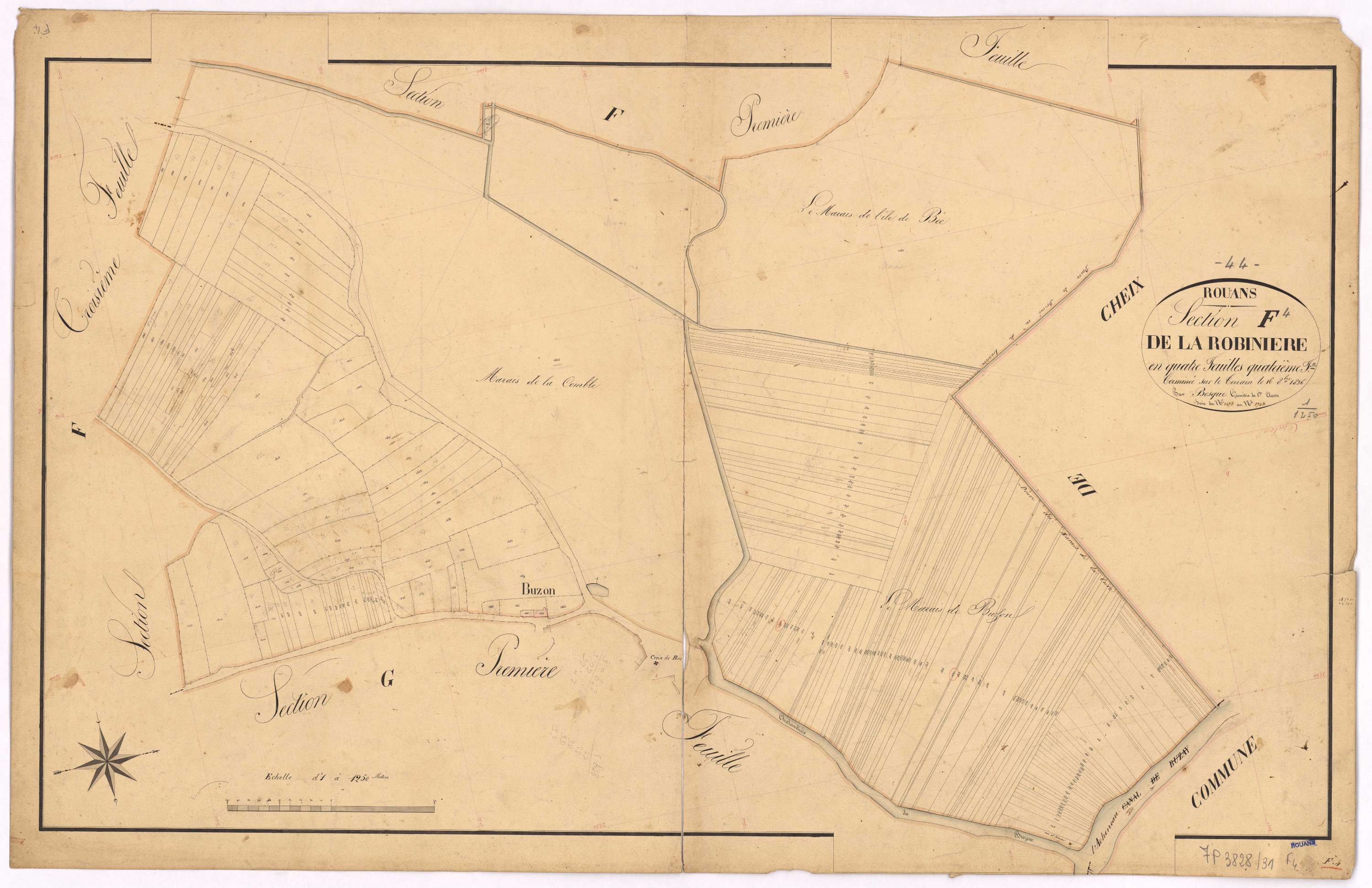 Rouans - Section F4 Robinière (section de La) ; 1473-1703