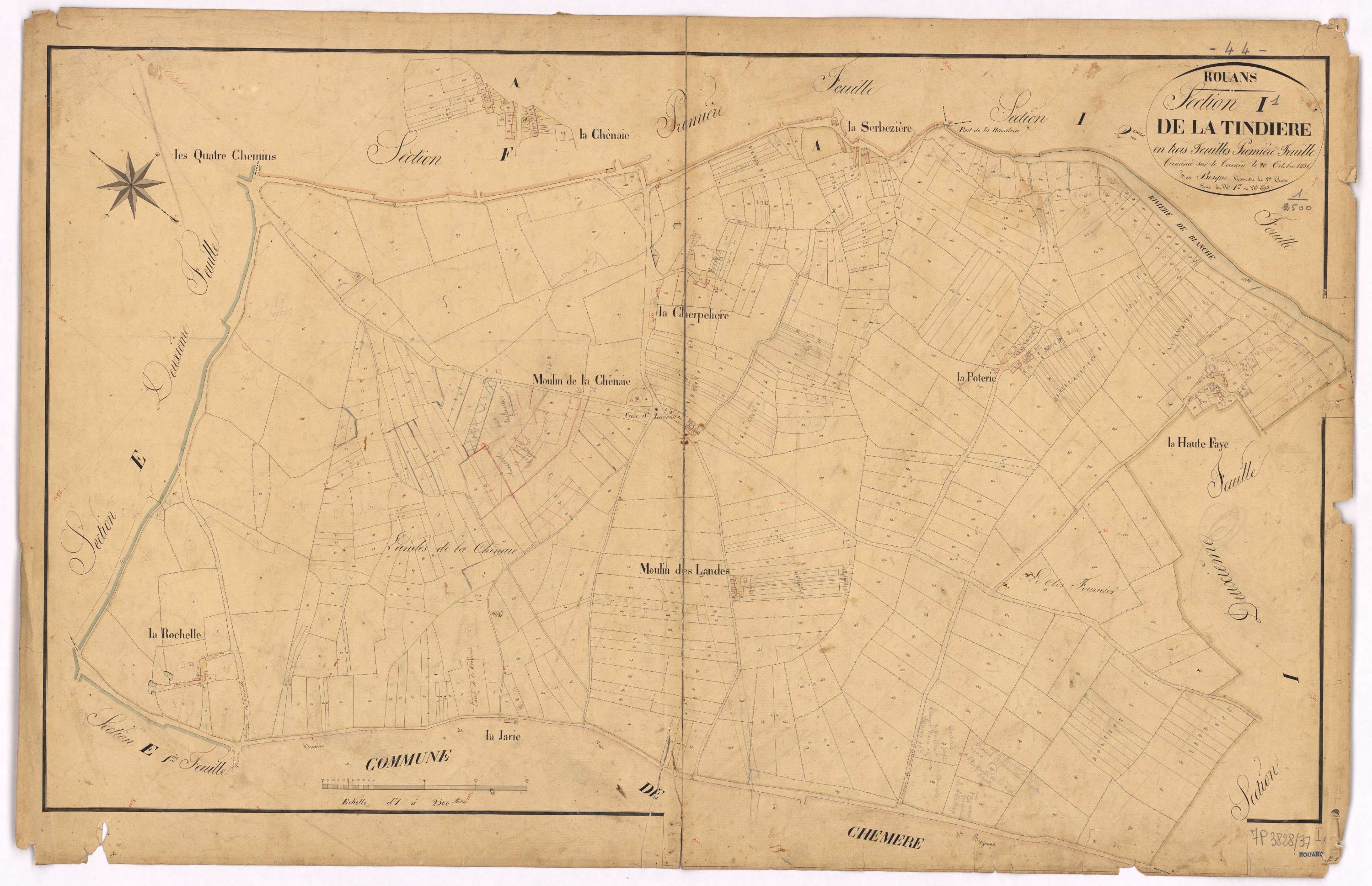 Rouans - Section I1 Tindière (section de La) ; 1-693