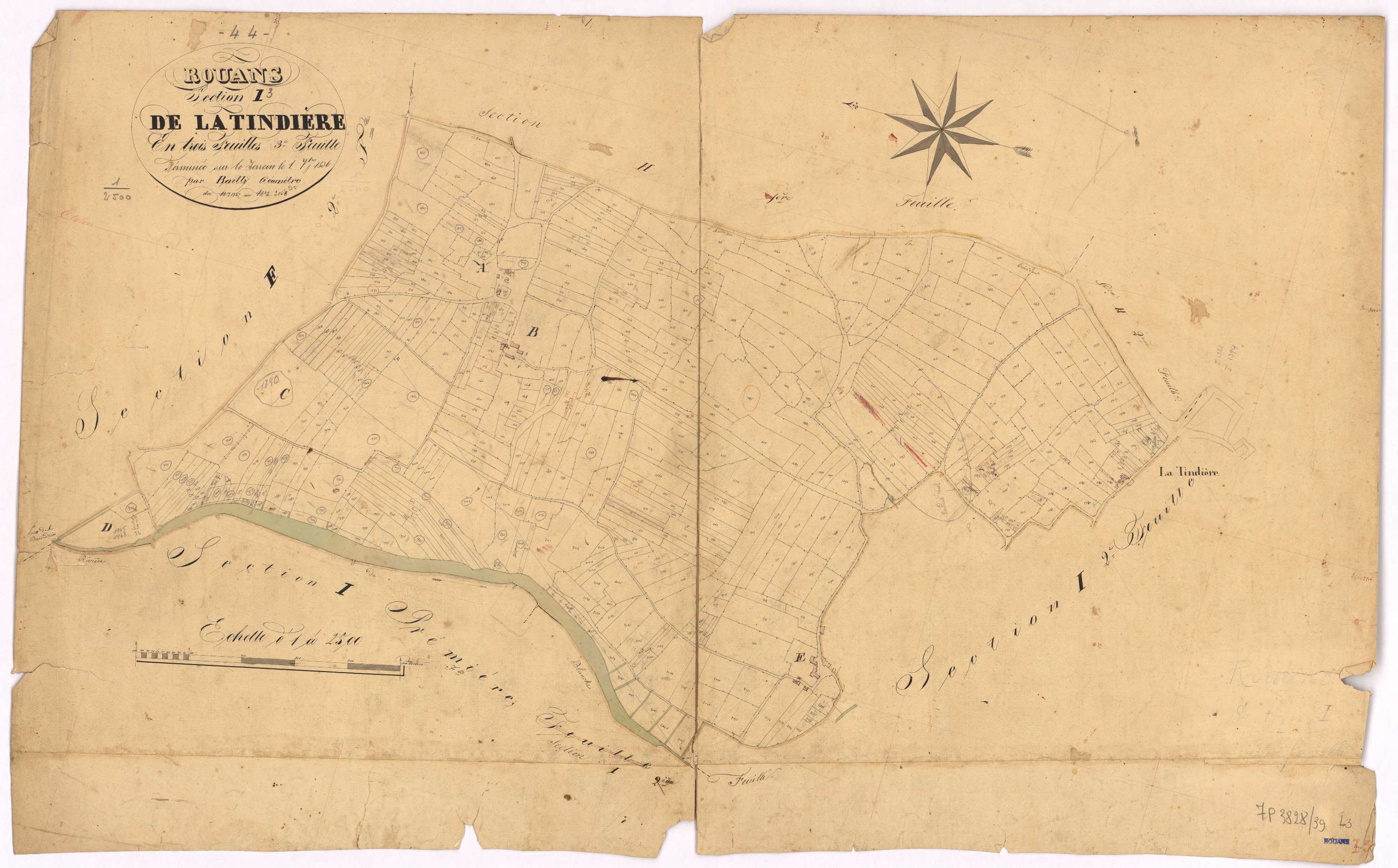 Rouans - Section I3 Tindière (section de La) ; 1327-2068