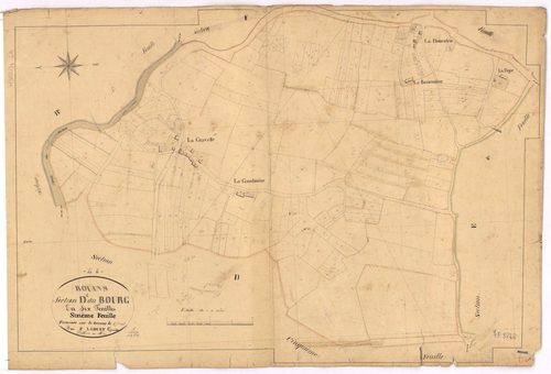 Rouans - Section D6 Bourg (section du) ; 1640-1830