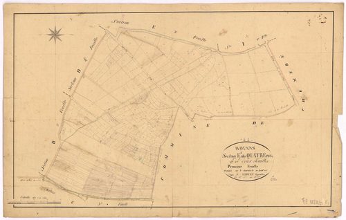 Rouans - Section E1 Quatre Peux (section des) ; 1-280