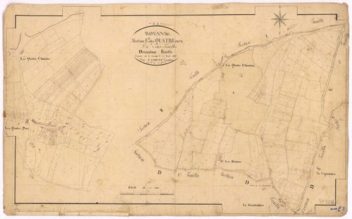 Rouans - Section E2 Quatre Peux (section des) ; 281-612