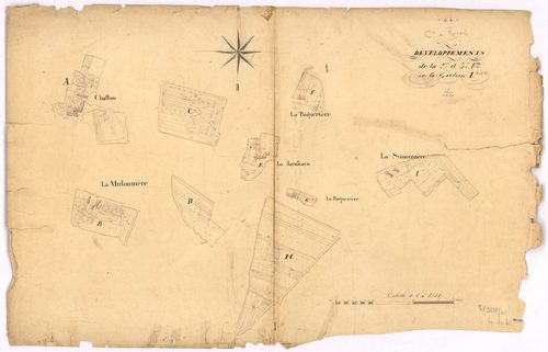 Rouans - Section I2 I3 (développement) Tindière (section de La) ; 694-1326 ; 1327-2068 ; développement des parties A à I