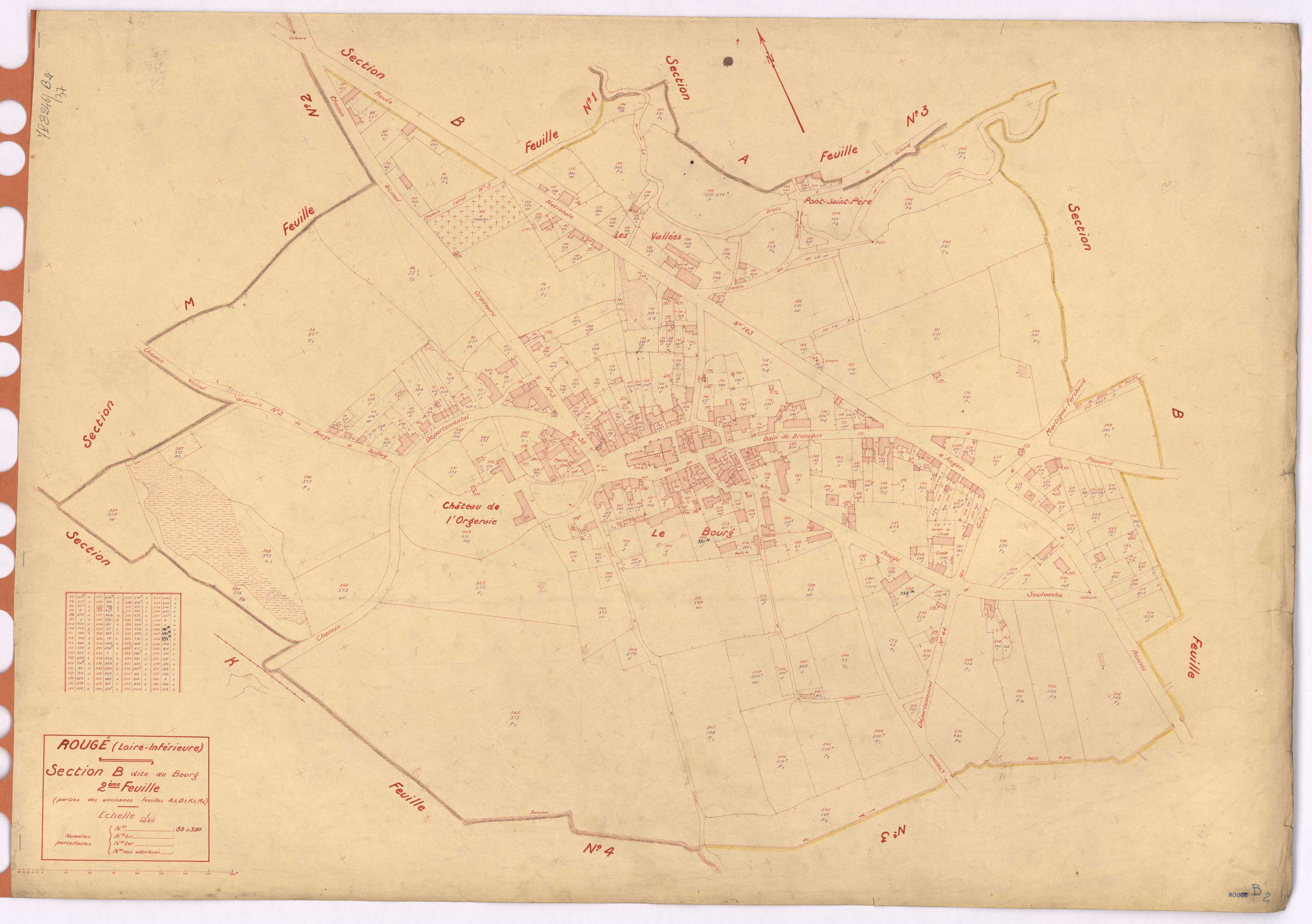 Rougé - Section B2 Bourg (section du) ; 59-390