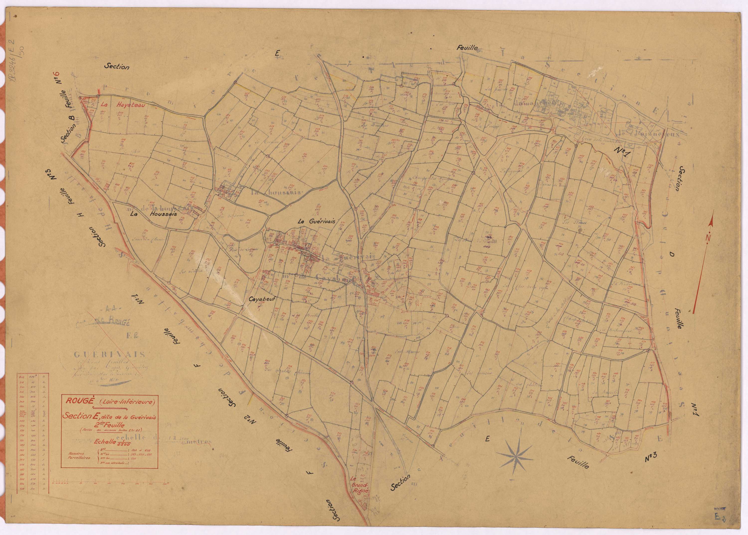 Rougé - Section E2 Guérivais (section de La) ; 303-632