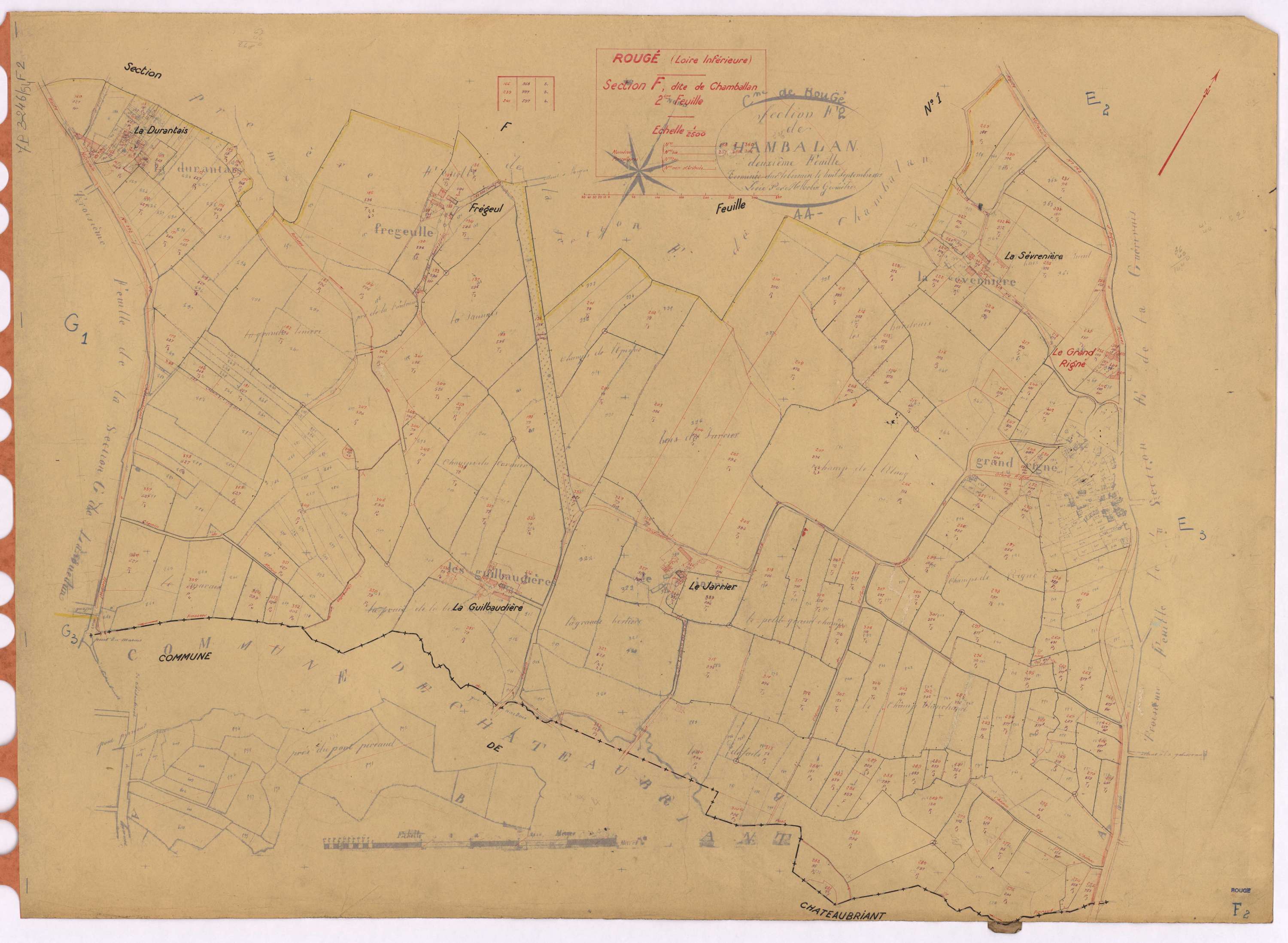 Rougé - Section F2 Chamballan (section de) ; 158-360