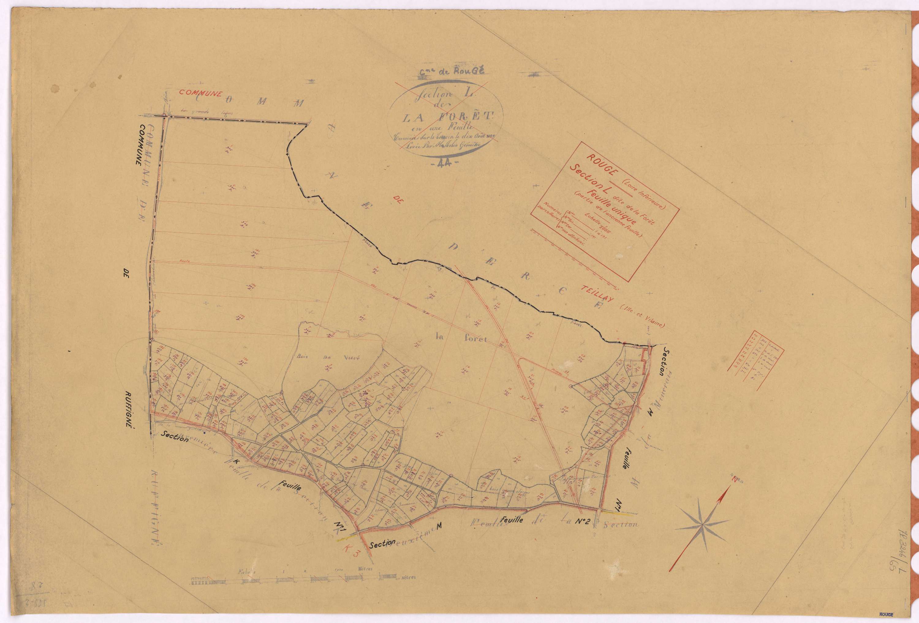 Rougé - Section L Forêt (section de La) ; 1-191