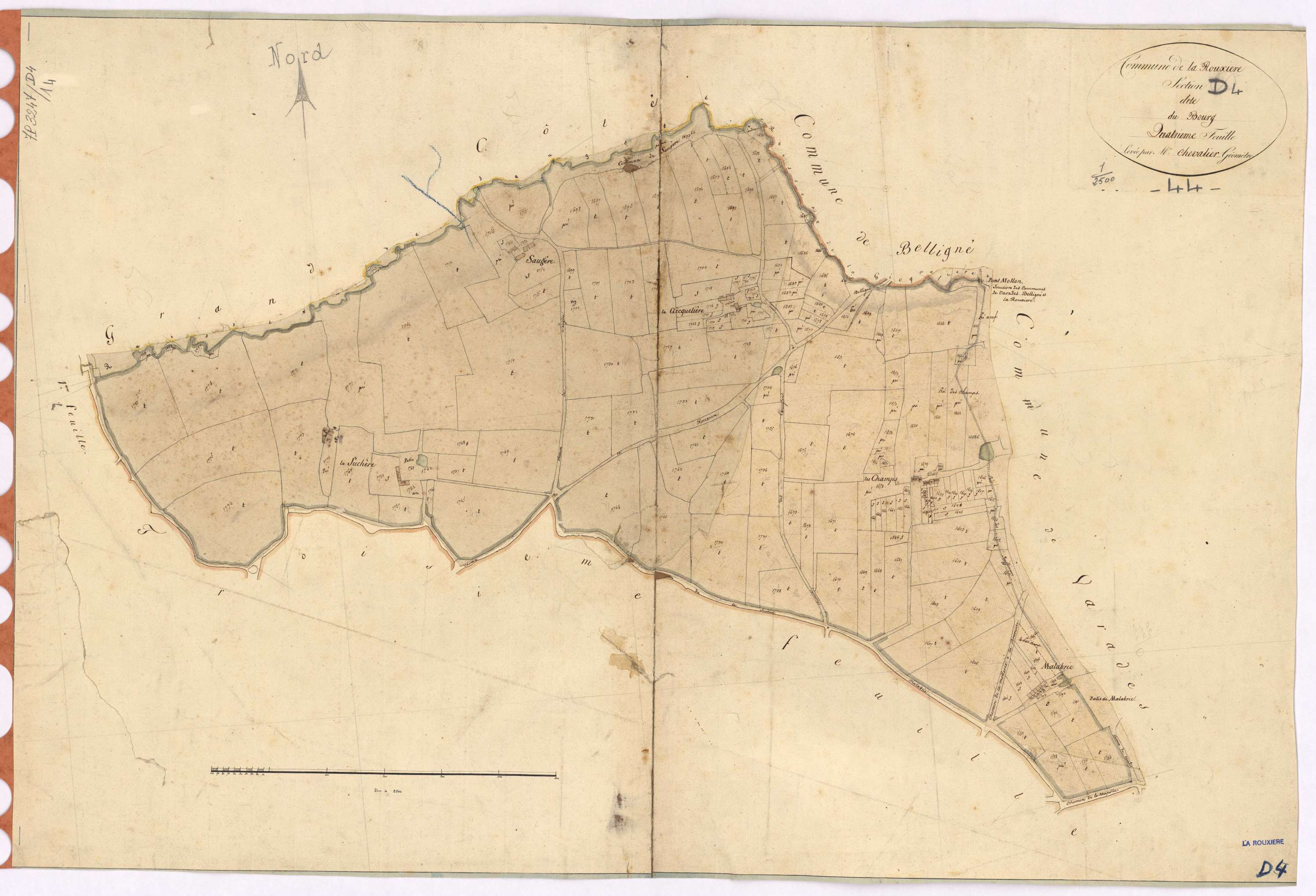 La Rouxière - Section D4 Bourg (section du)