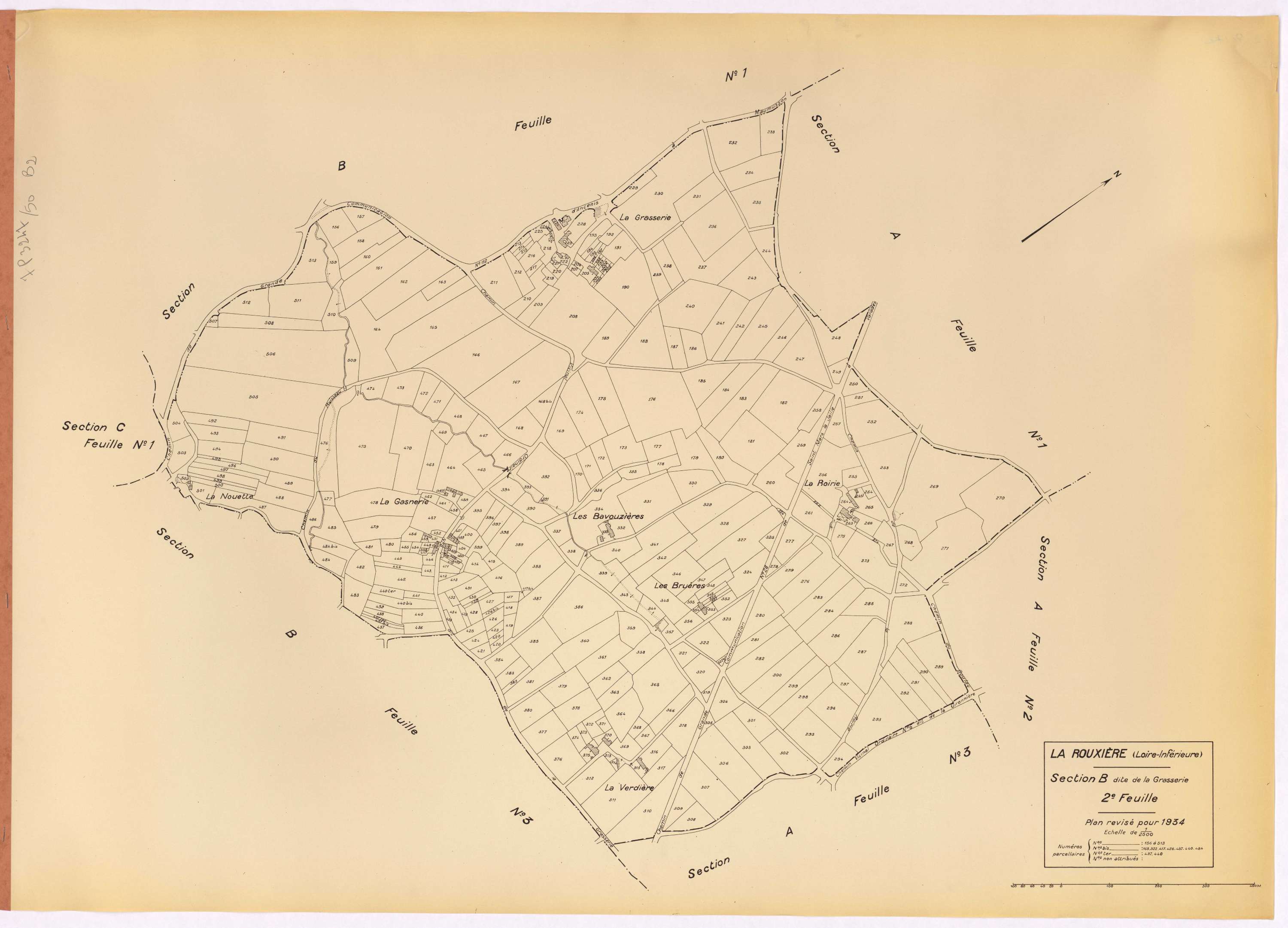 La Rouxière - Section B2 Grasserie (section de La) ; 156-513