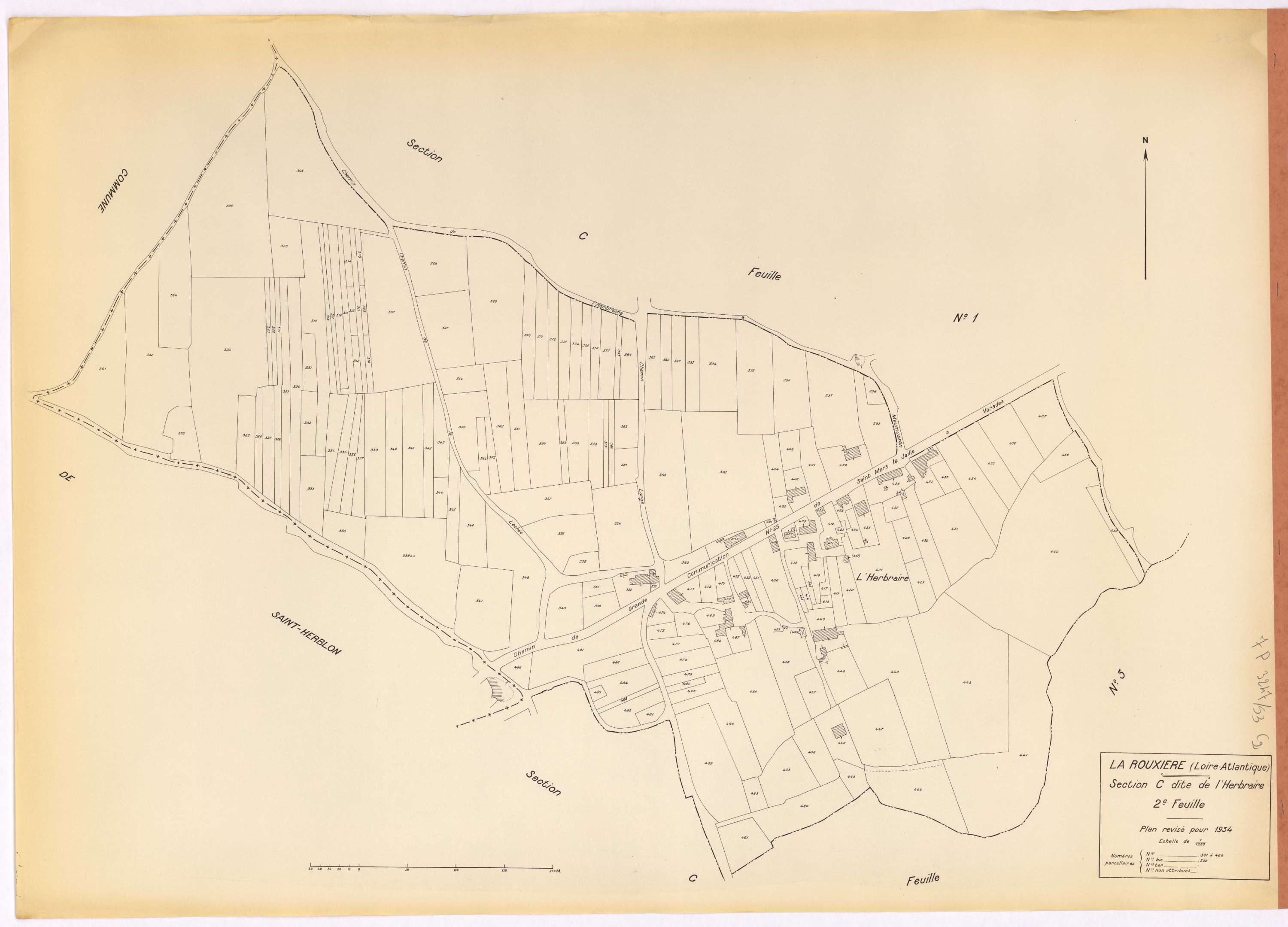 La Rouxière - Section C2 Herbraire (section de l') ; 301-488