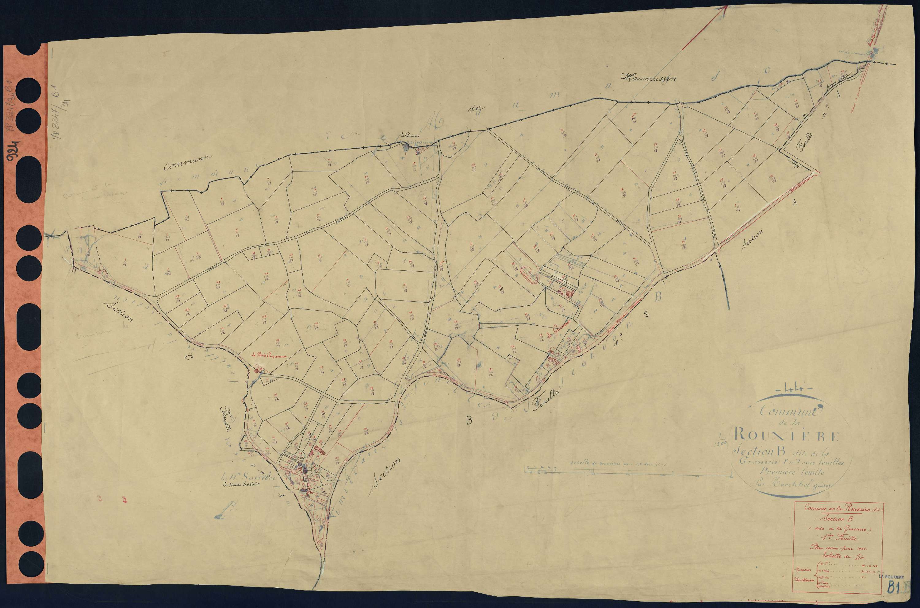 La Rouxière - Section B1 Grasserie (section de La) . 1-155