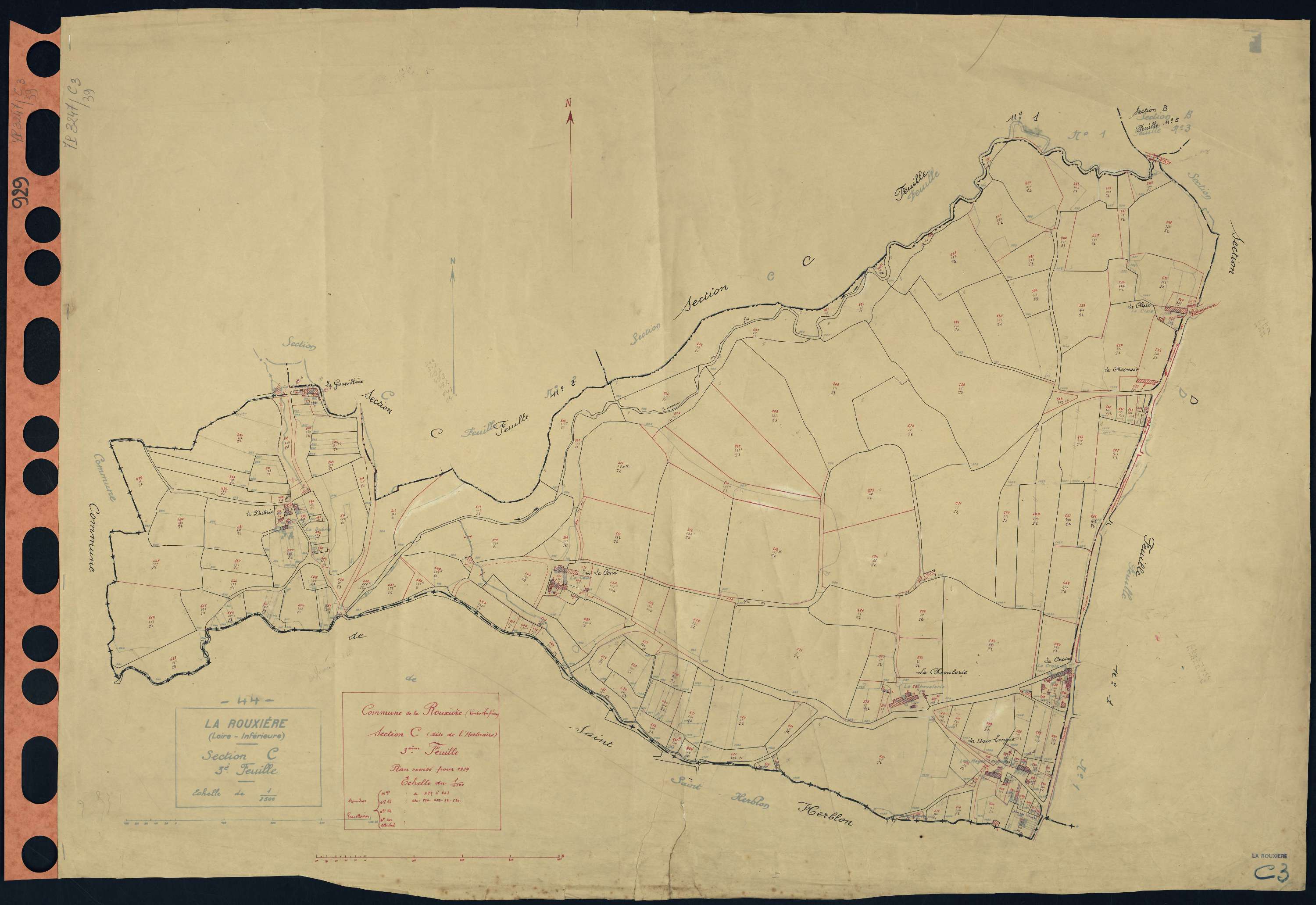 La Rouxière - Section C3 Herbraire (section de l') . 489-668