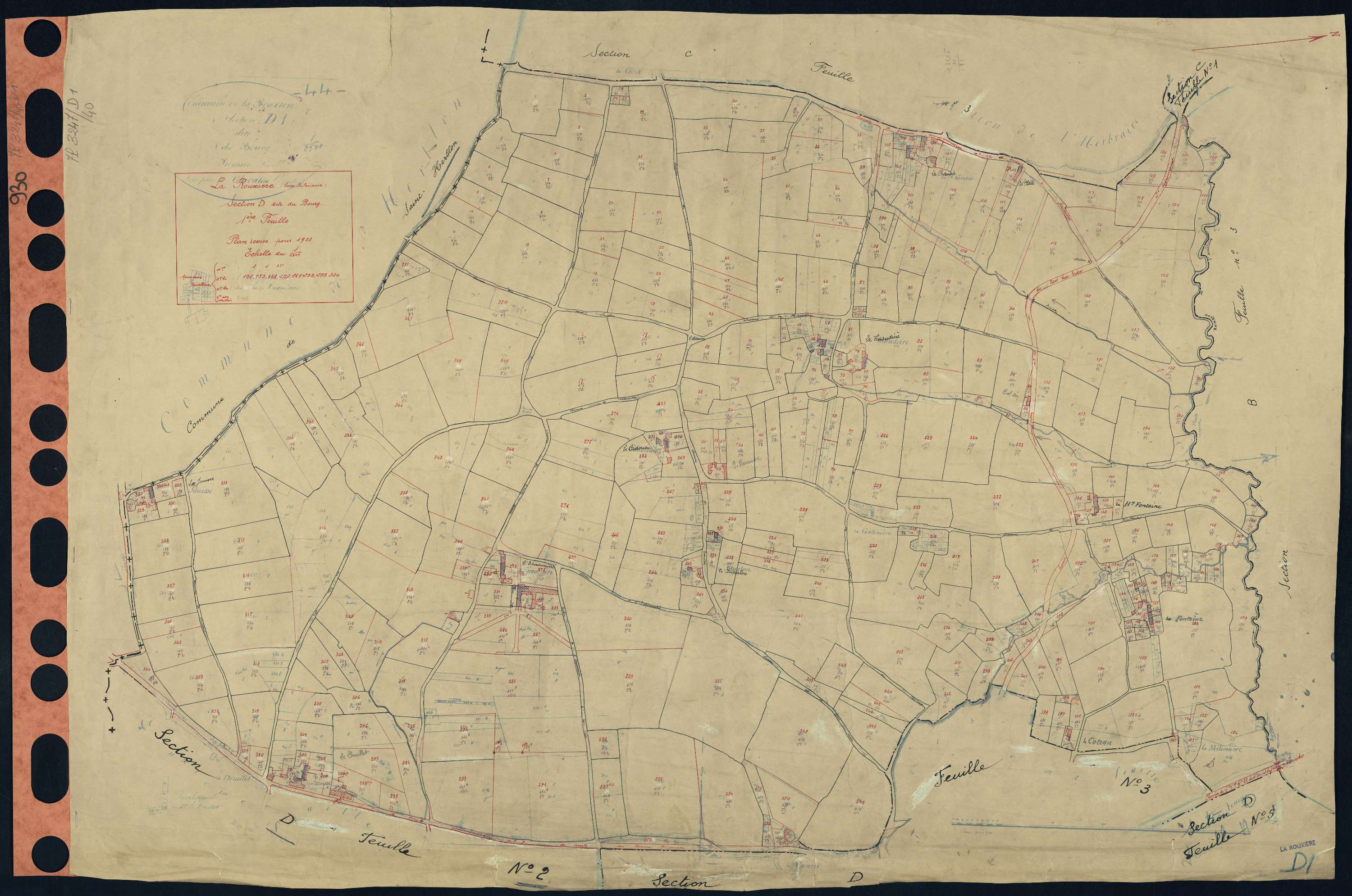 La Rouxière - Section D1 Bourg (section du) . 1-351