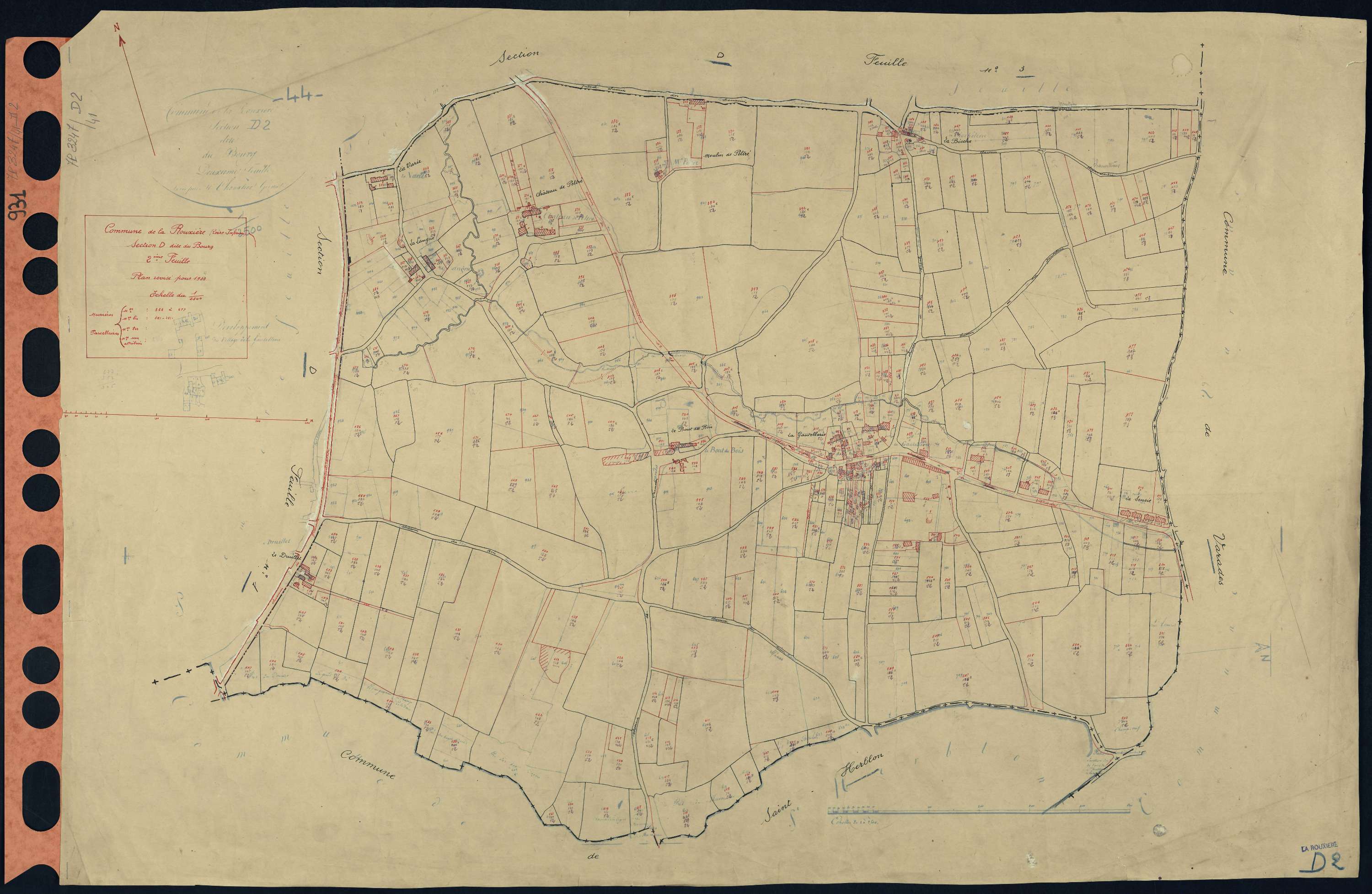 La Rouxière - Section D2 Bourg (section du) . 352-677