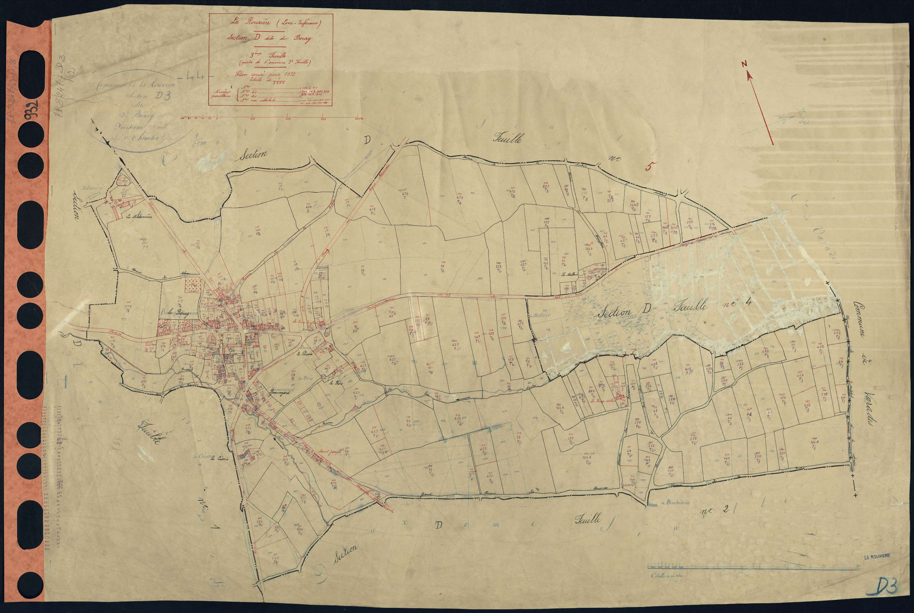 La Rouxière - Section D3 Bourg (section du) . 678-965