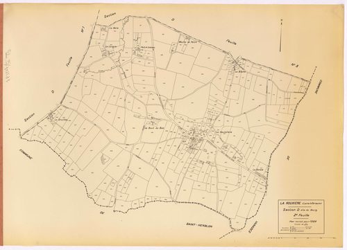 La Rouxière - Section D2 Bourg (section du) ; 352-677