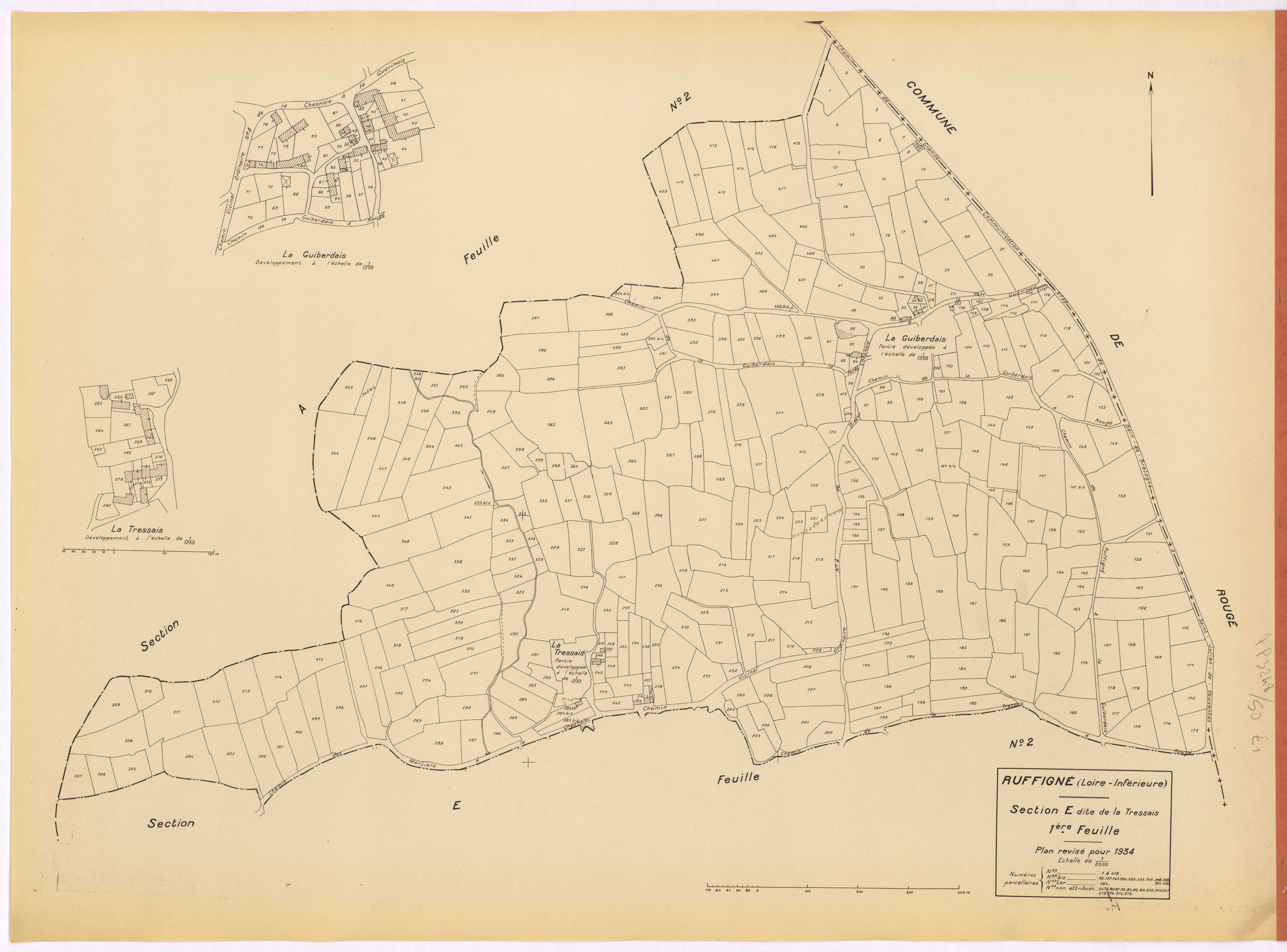Ruffigné - Section E1 Tressais (section de La) ; 1-418