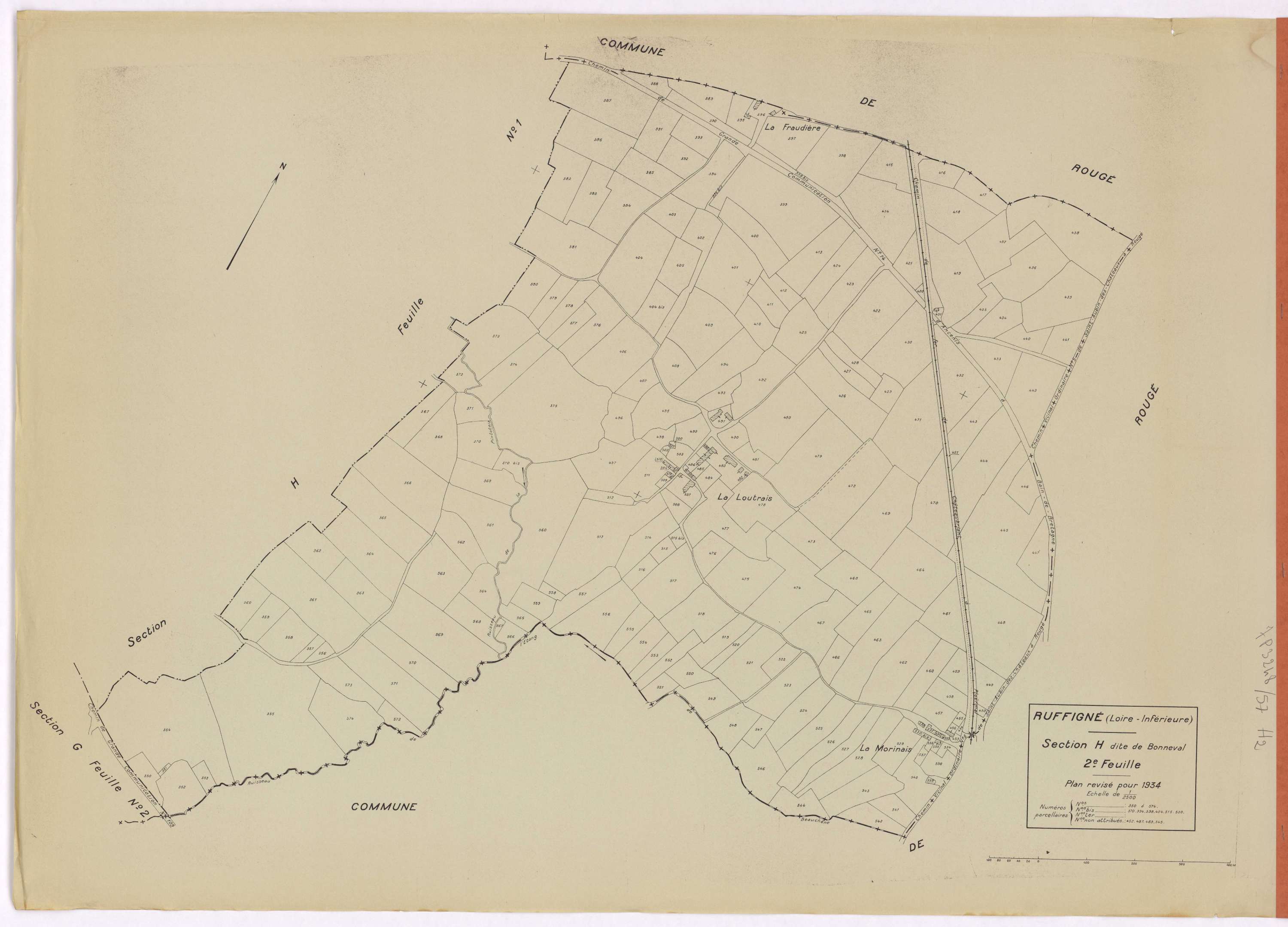 Ruffigné - Section H2 Bonneval (section de) ; 350-574