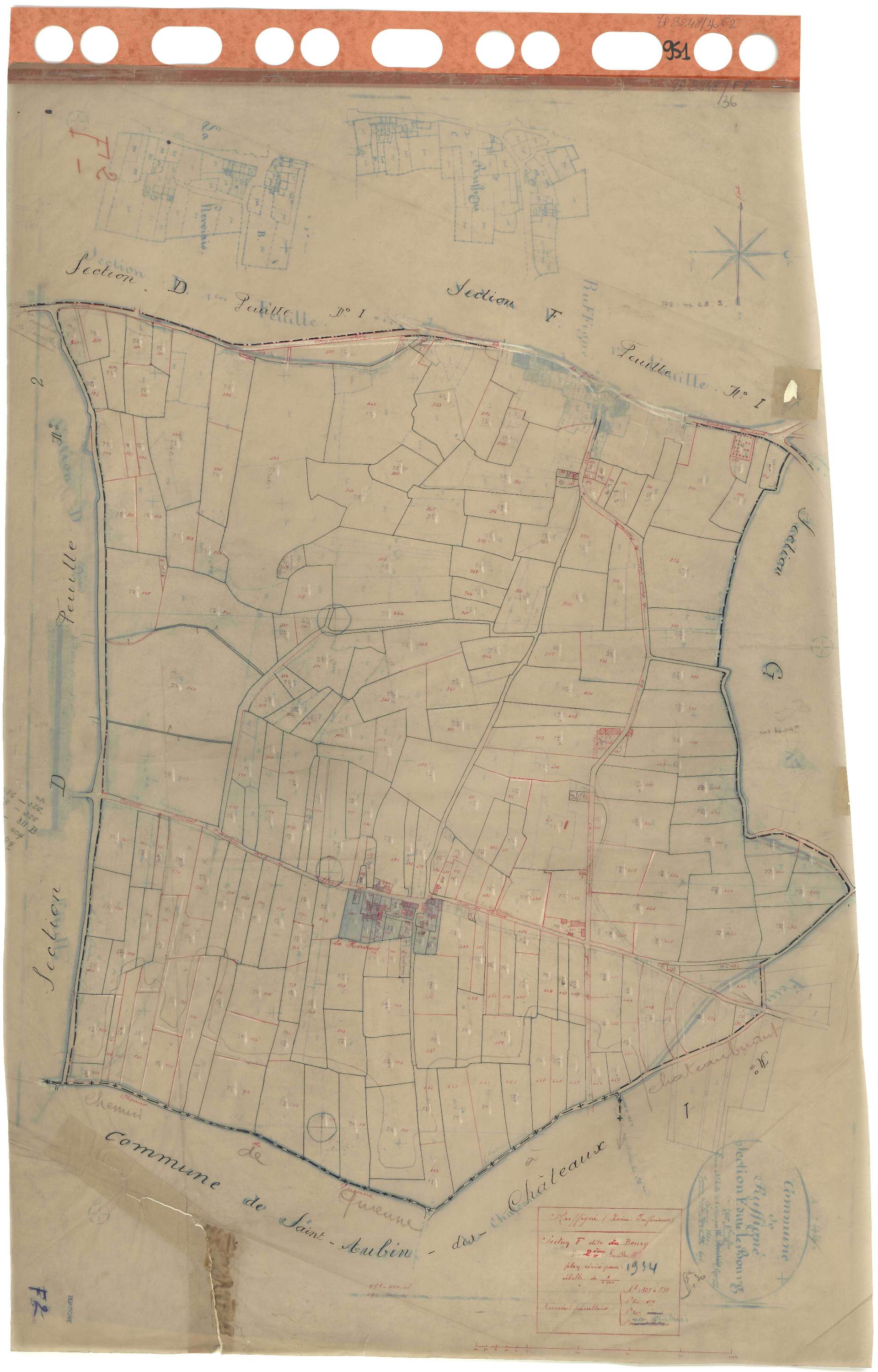 Ruffigné - Section F2 Bourg (section du) . 327-571