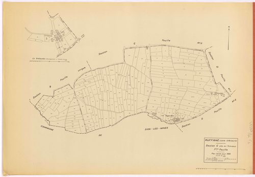 Ruffigné - Section C1 Entrehaie (section de l') ; 1-209
