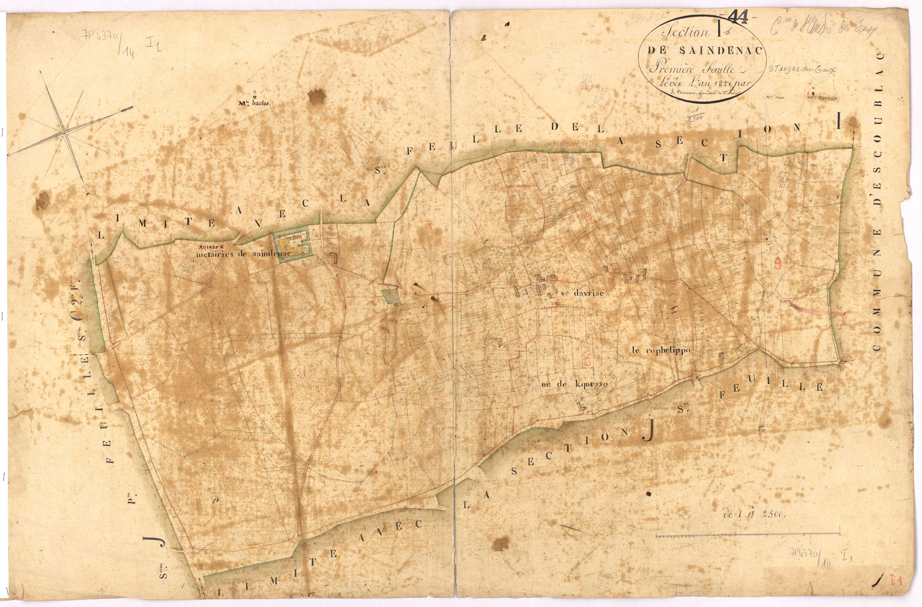 Saint-André-des-Eaux - Section I1 Saindenac (section de)