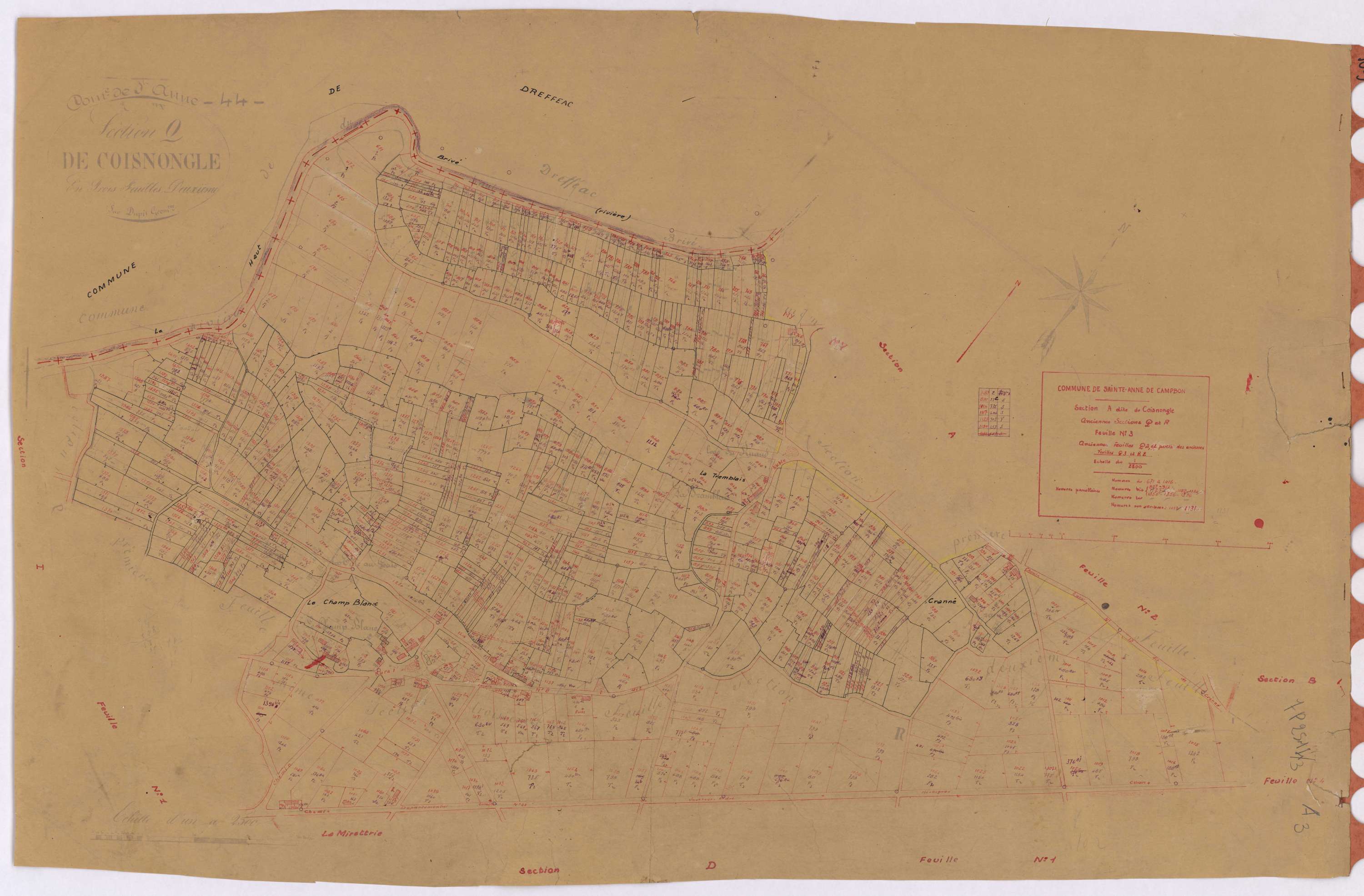 Sainte-Anne-sur-Brivet - Section A3 Coisnongle (section de) ; 671-1416