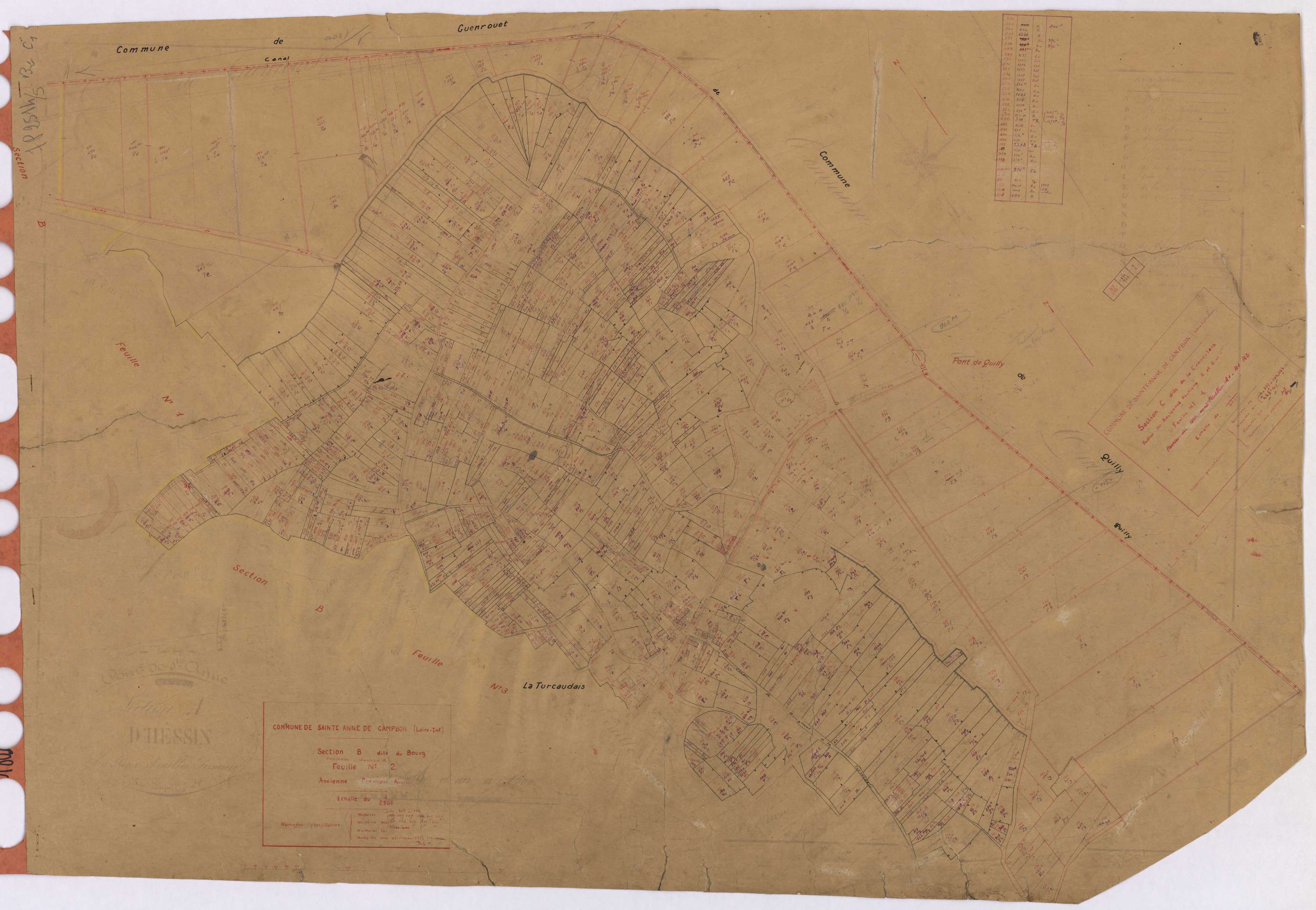 Sainte-Anne-sur-Brivet - Section B2 C1 Bourg (section du) ; 491-1118