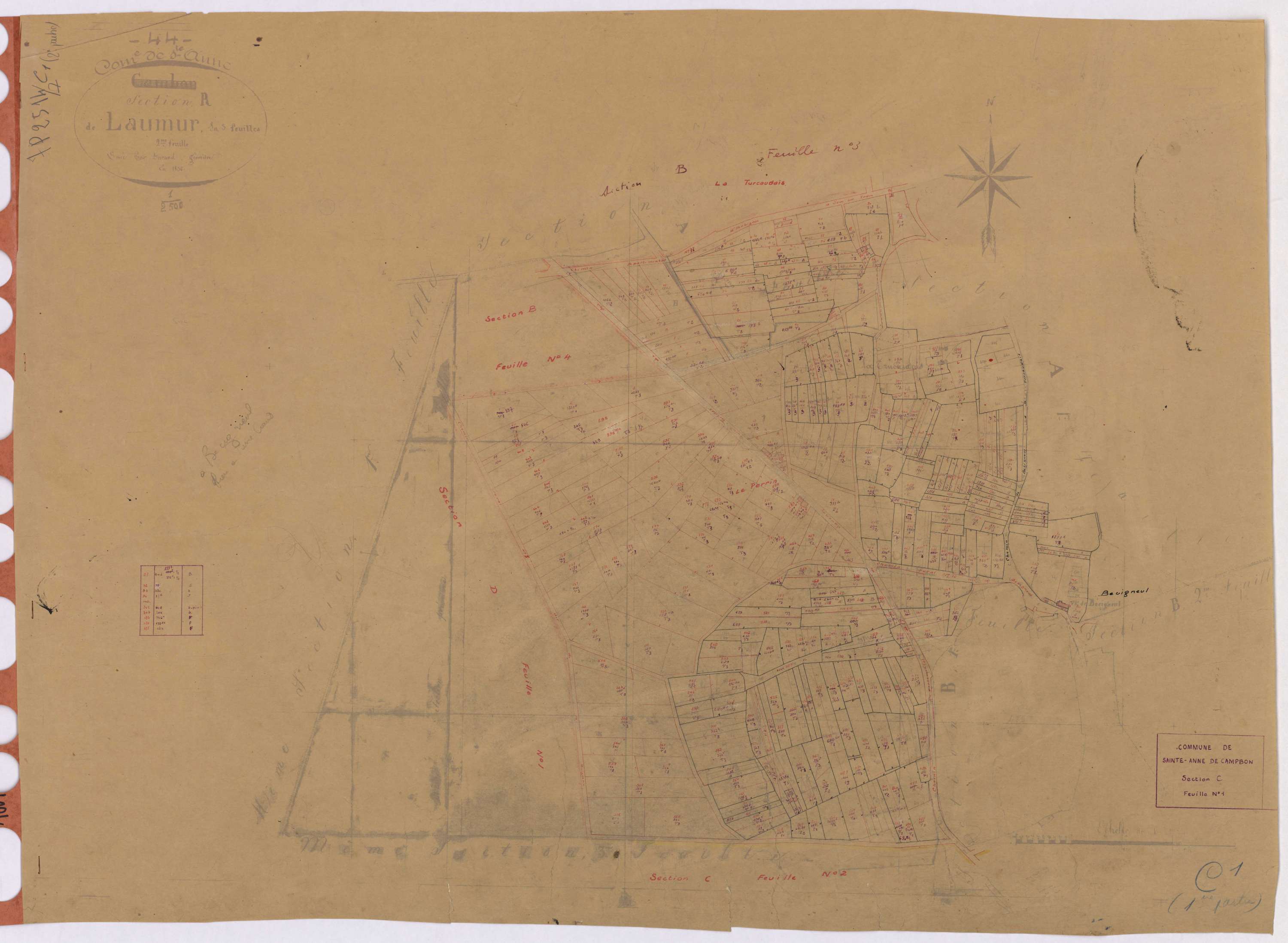 Sainte-Anne-sur-Brivet - Section C1 Crandelais (section de La) ; 1-611