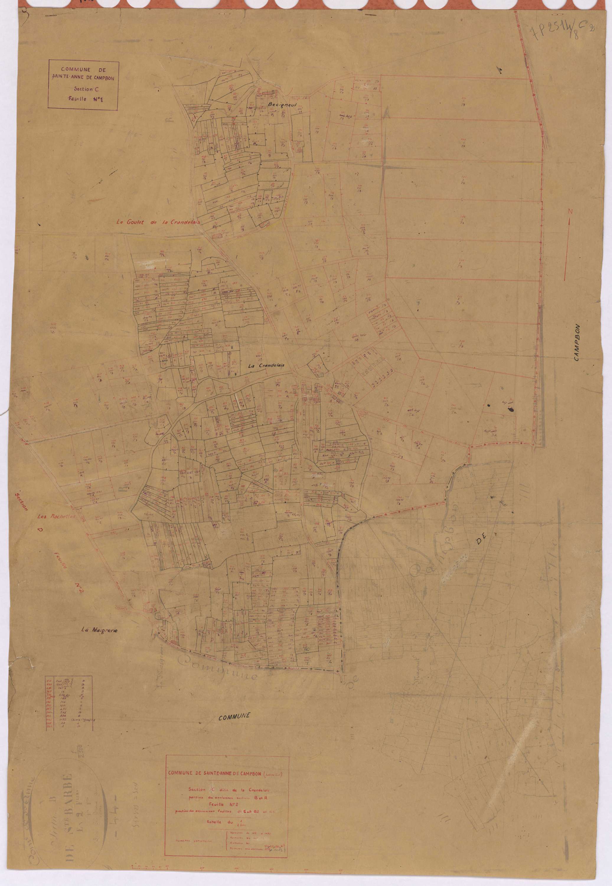 Sainte-Anne-sur-Brivet - Section C2 Crandelais (section de La) ; 612-1093