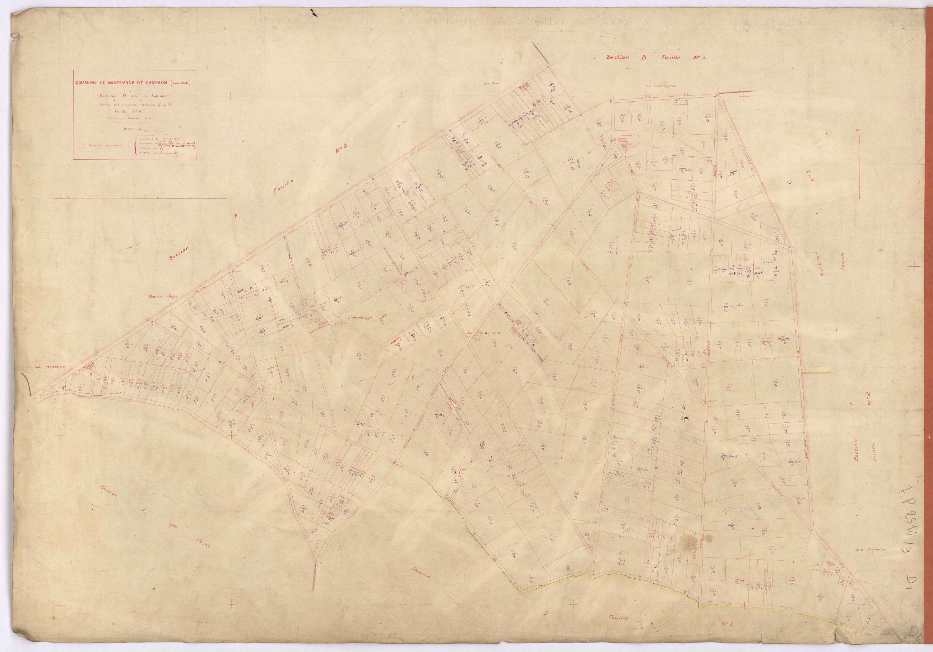 Sainte-Anne-sur-Brivet - Section D1 Laumur (section de) ; 1-374