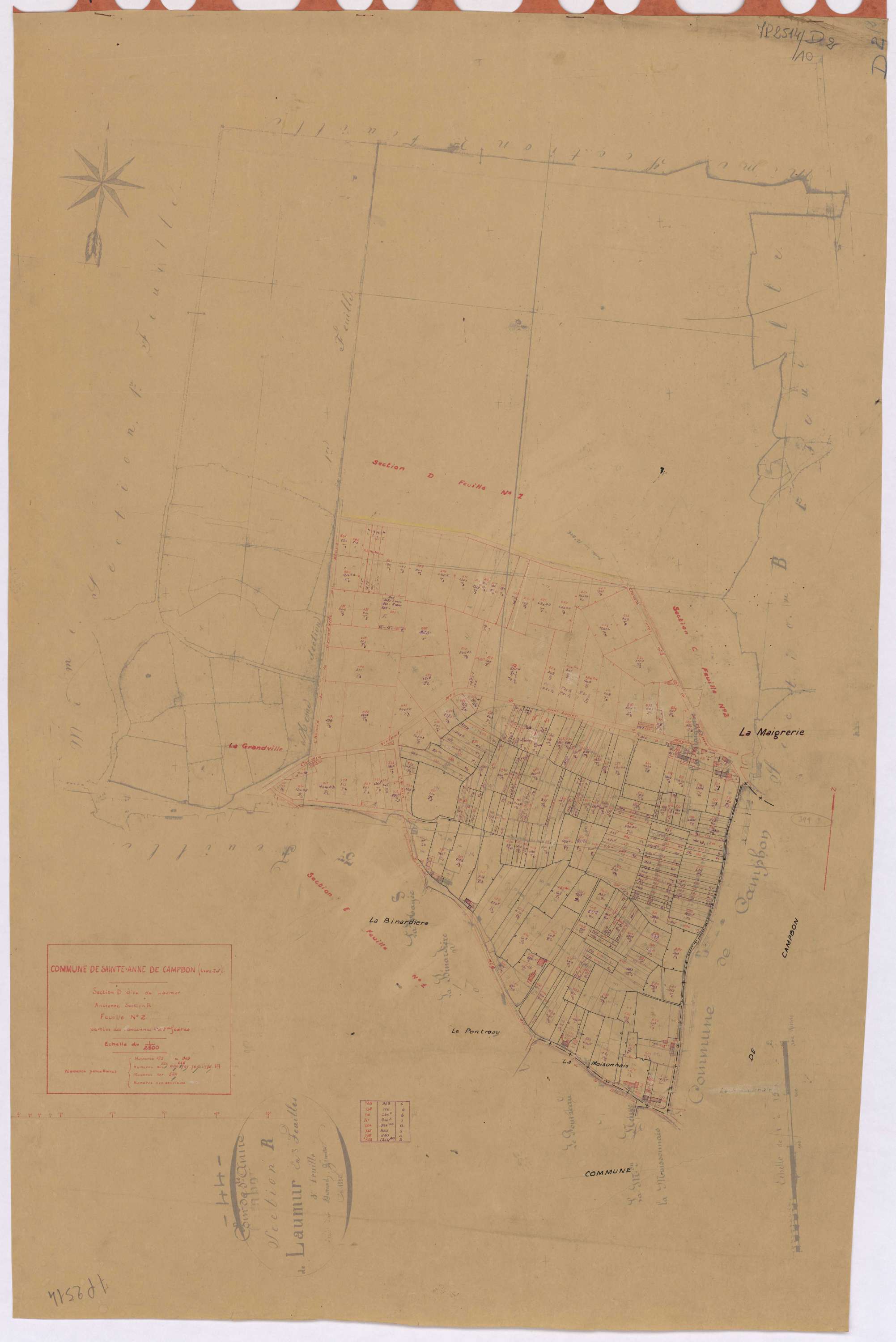 Sainte-Anne-sur-Brivet - Section D2 Laumur (section de) ; 375-969