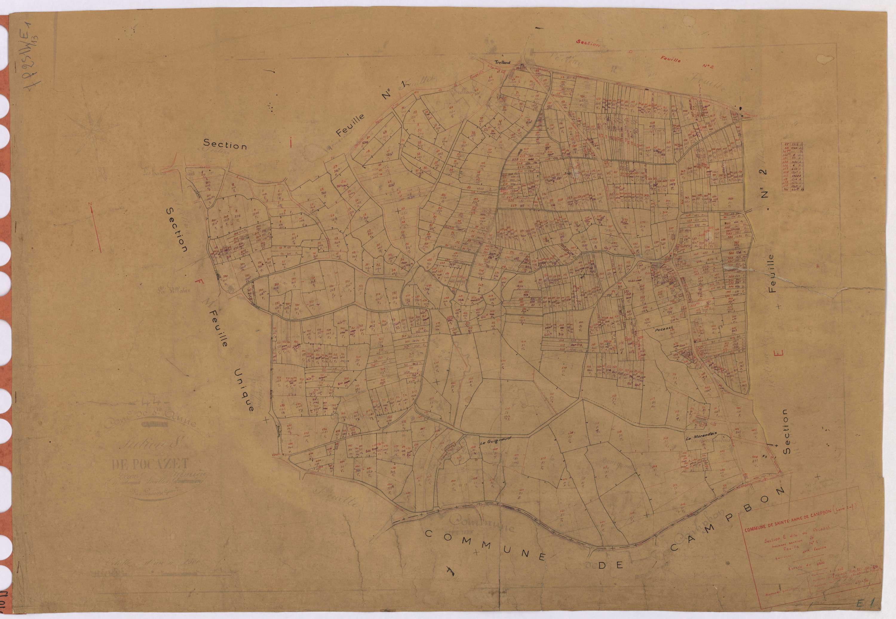Sainte-Anne-sur-Brivet - Section E1 Pocazet (section de) ; 1-812