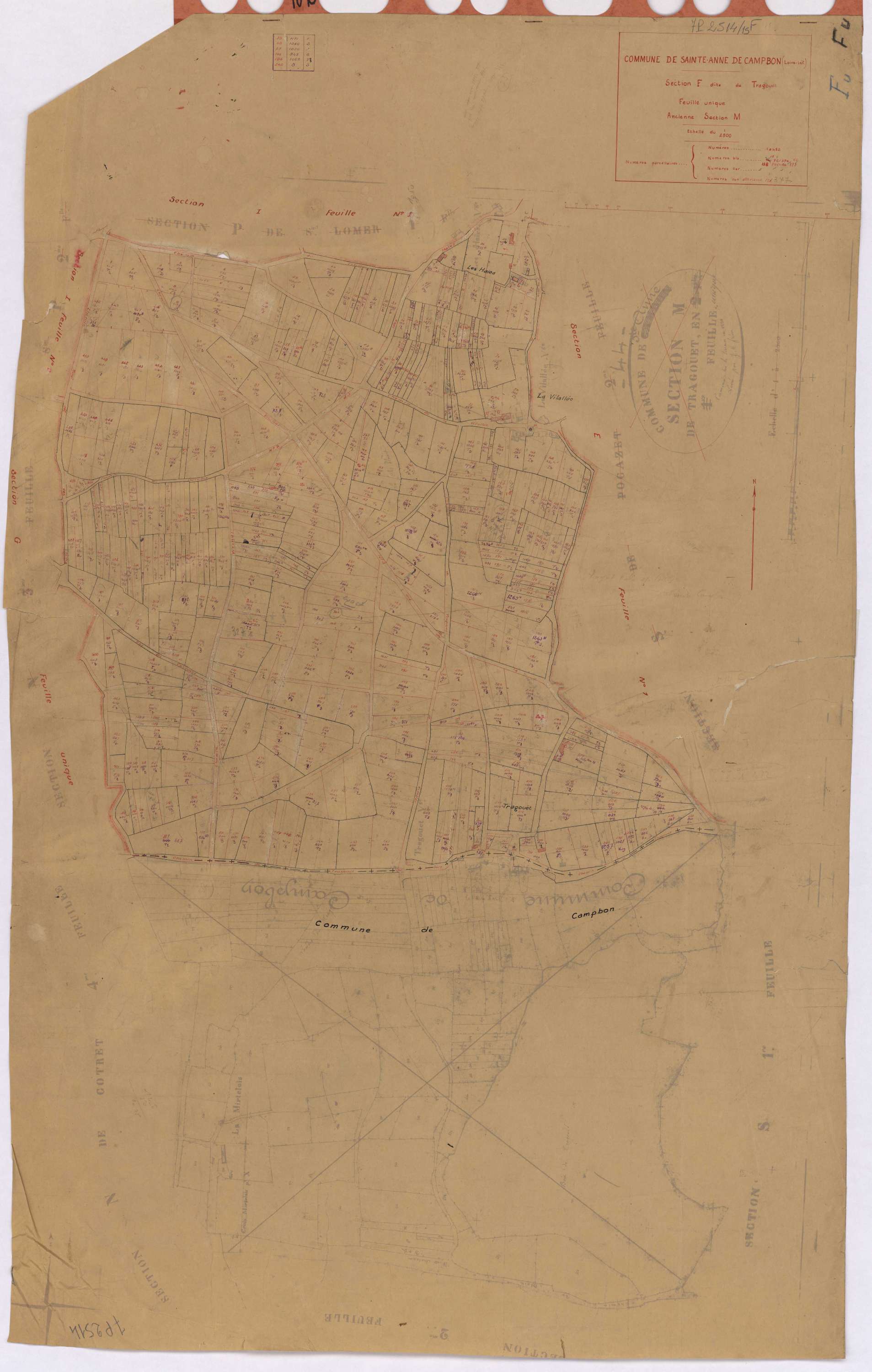 Sainte-Anne-sur-Brivet - Section F Tragouet (section de) ; 1-452