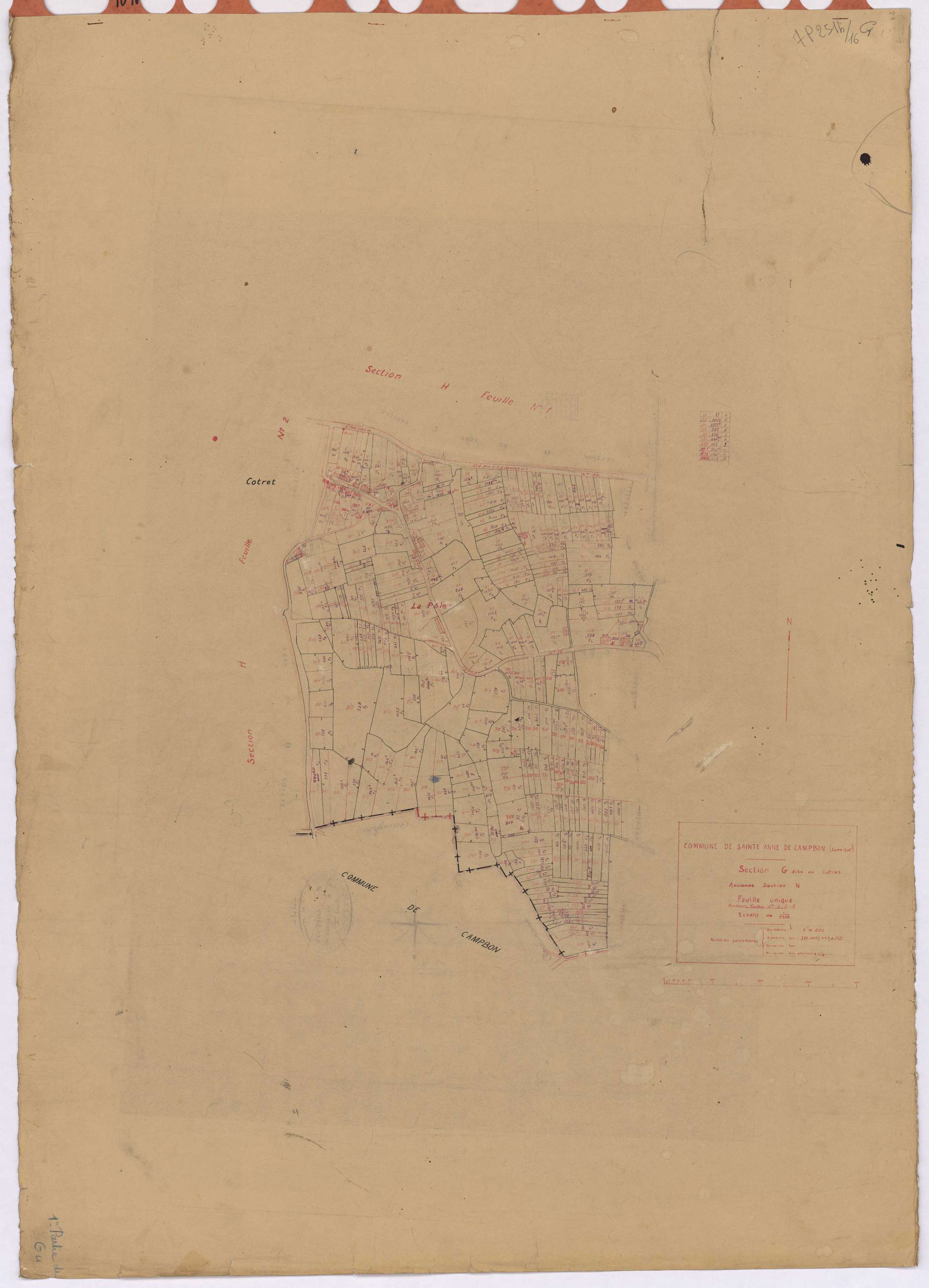 Sainte-Anne-sur-Brivet - Section G Cotret (section de) ; 1-892