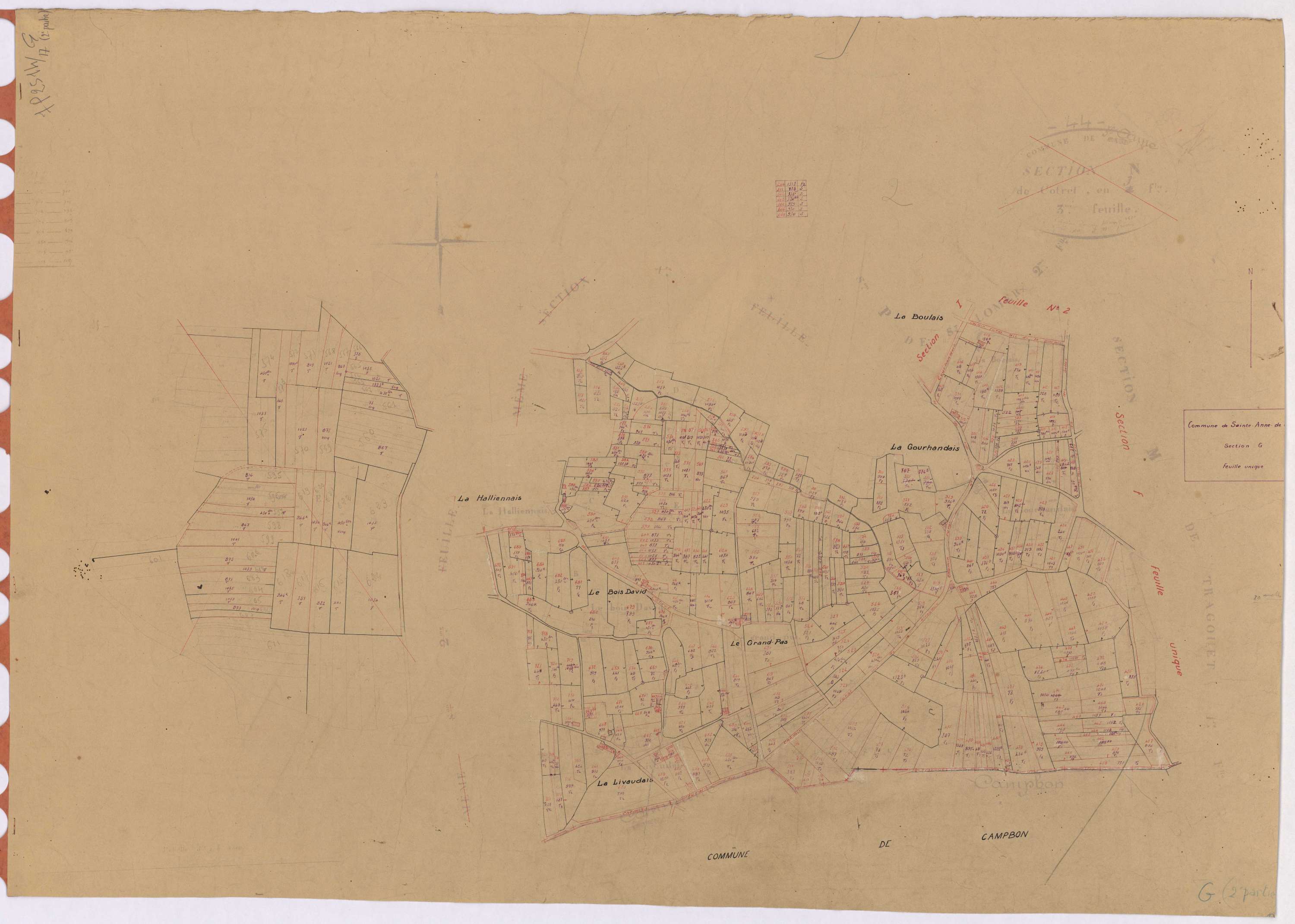 Sainte-Anne-sur-Brivet - Section G Cotret (section de) ; 1-892