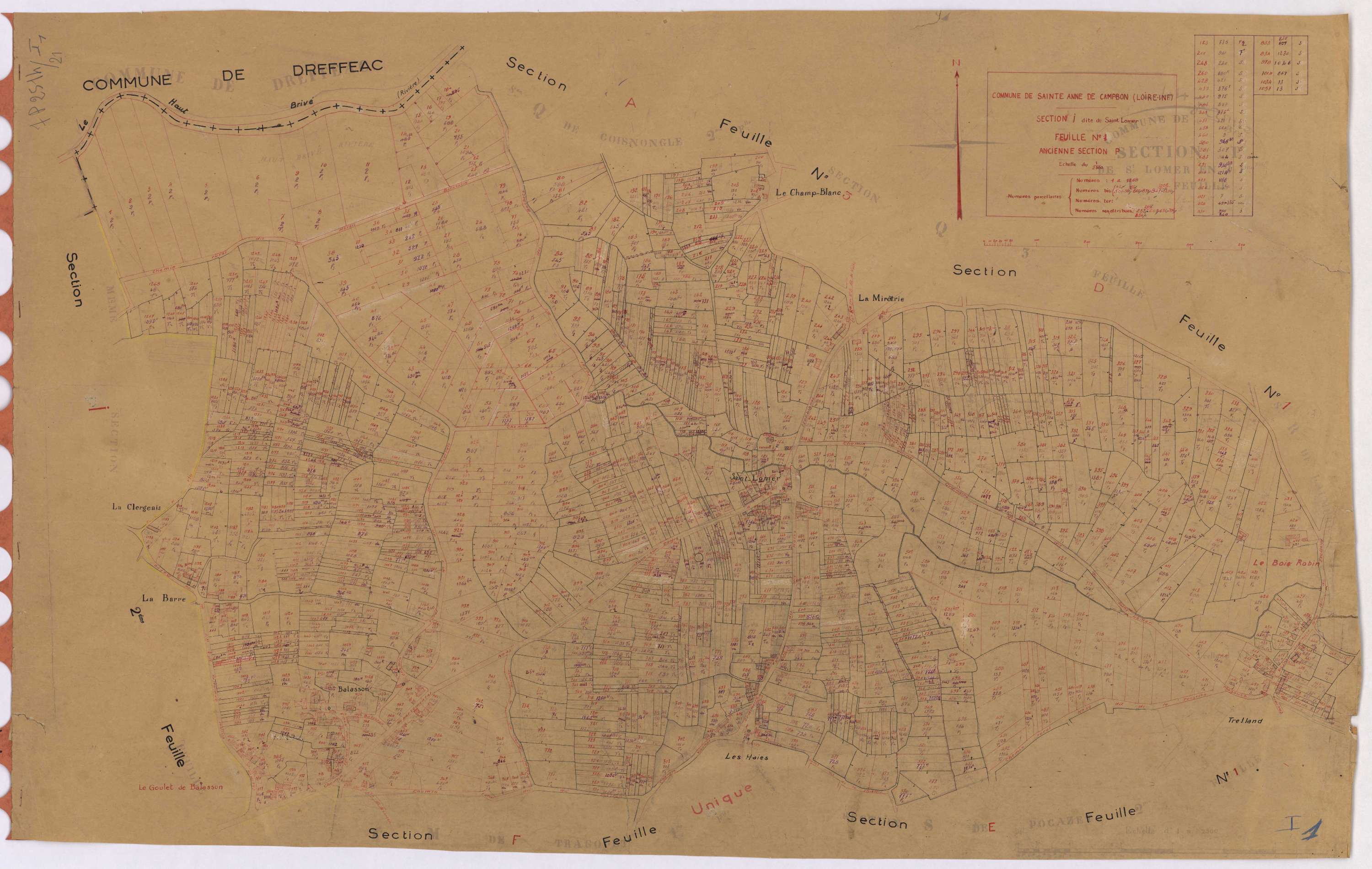 Sainte-Anne-sur-Brivet - Section I1 Saint-Lomer (section de) ; 1-1268