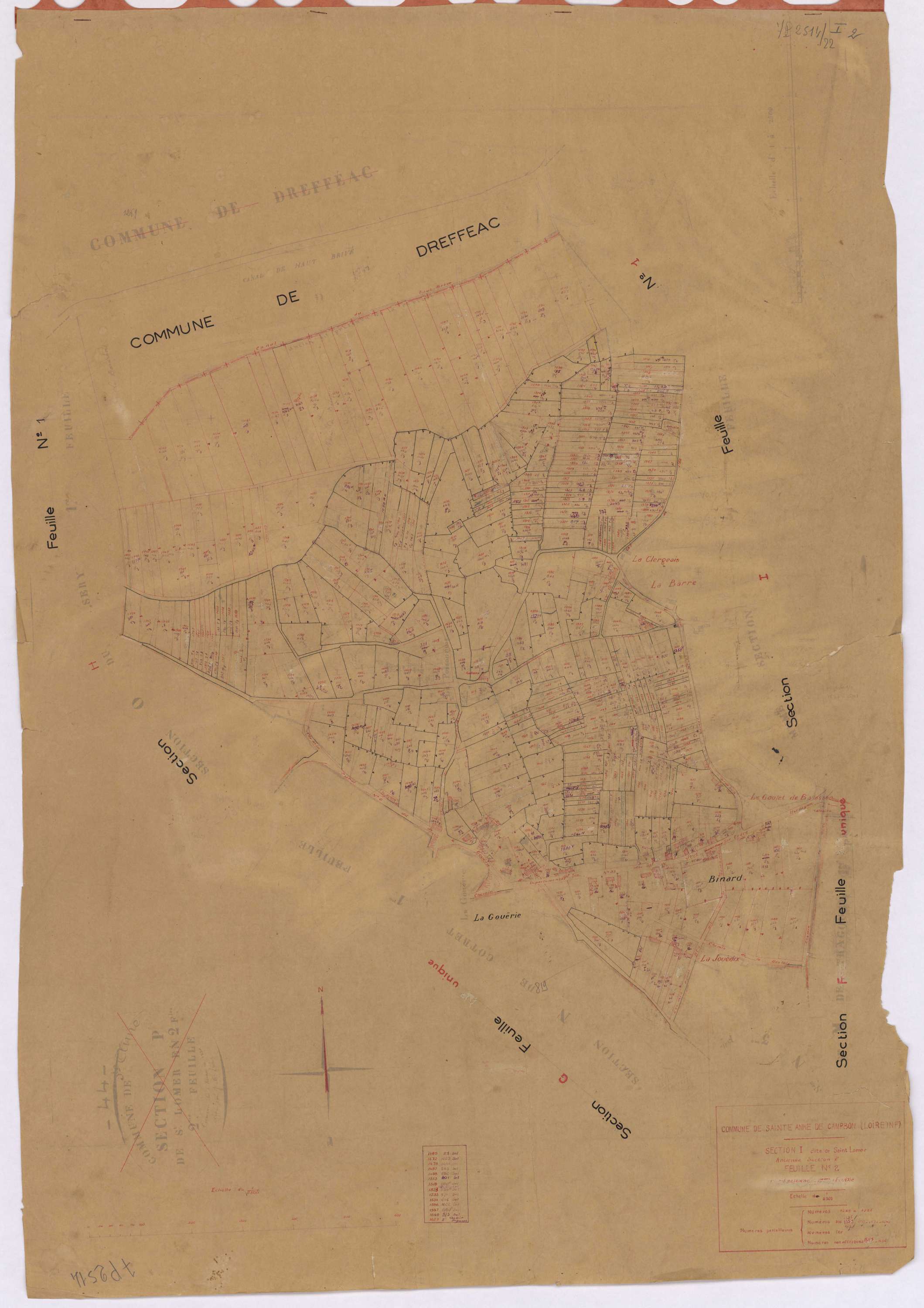 Sainte-Anne-sur-Brivet - Section I2 Saint-Lomer (section de) ; 1269-1755