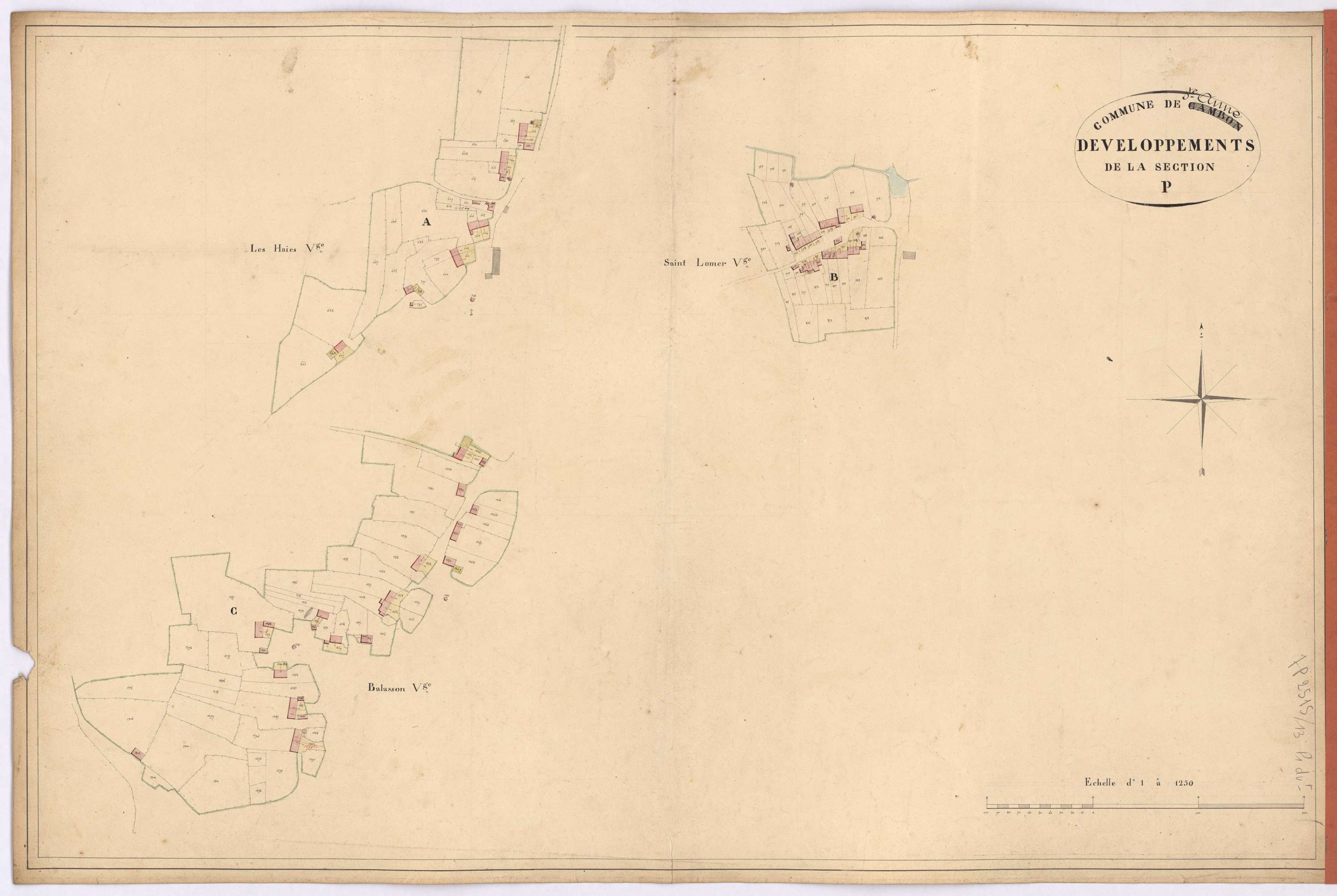 Sainte-Anne-sur-Brivet - Section P1 (développement) Saint-Lomer (section de) ; développement des villages des Haies, de Saint-Lomer et de Balasson
