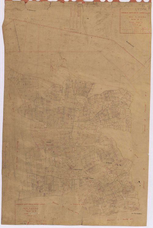 Sainte-Anne-sur-Brivet - Section B1 B3 Bourg (section du) ; 1-490 ; 1119-1662