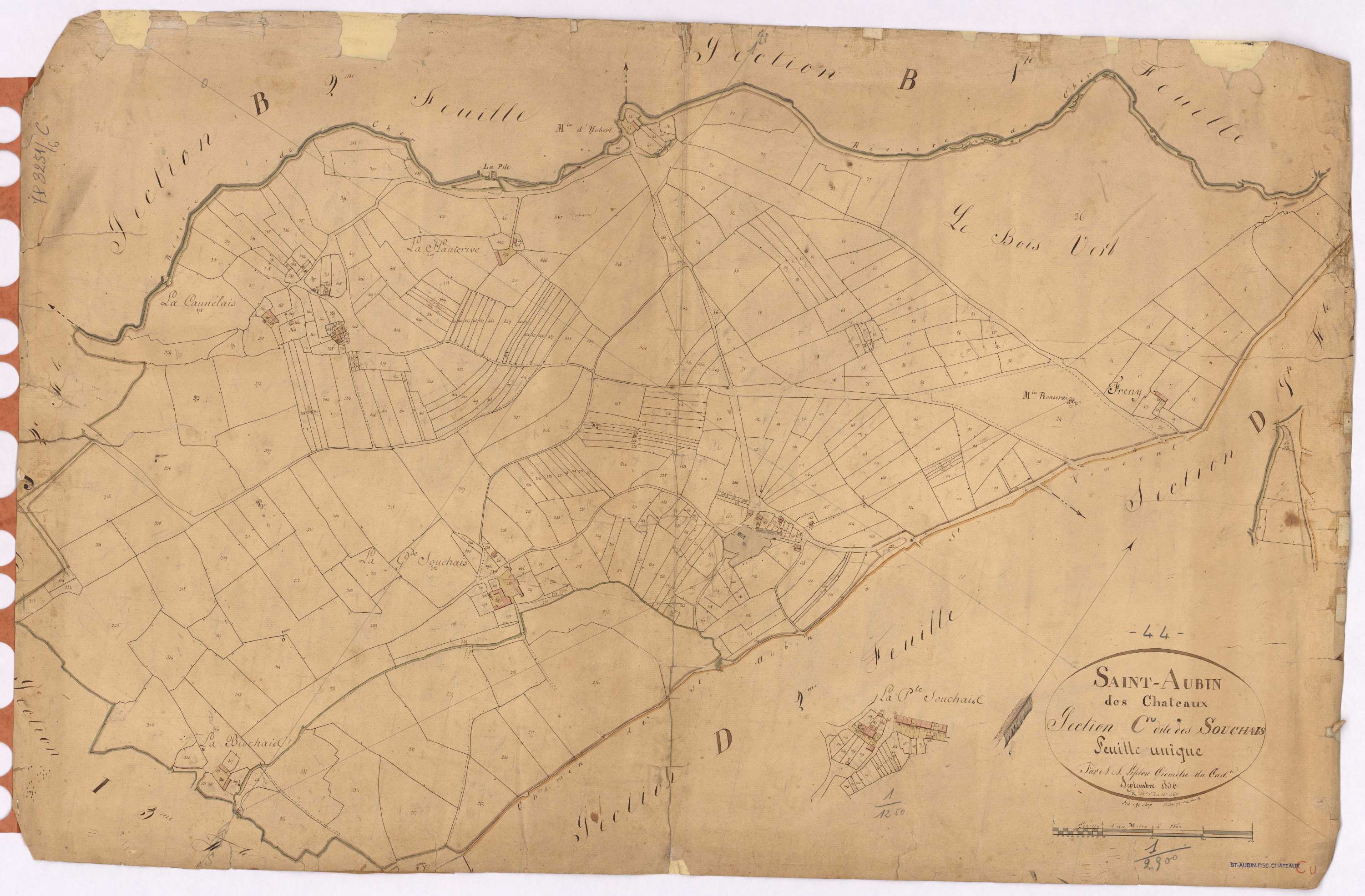 Saint-Aubin-des-Châteaux - Section C Souchais (section des) ; 1-467