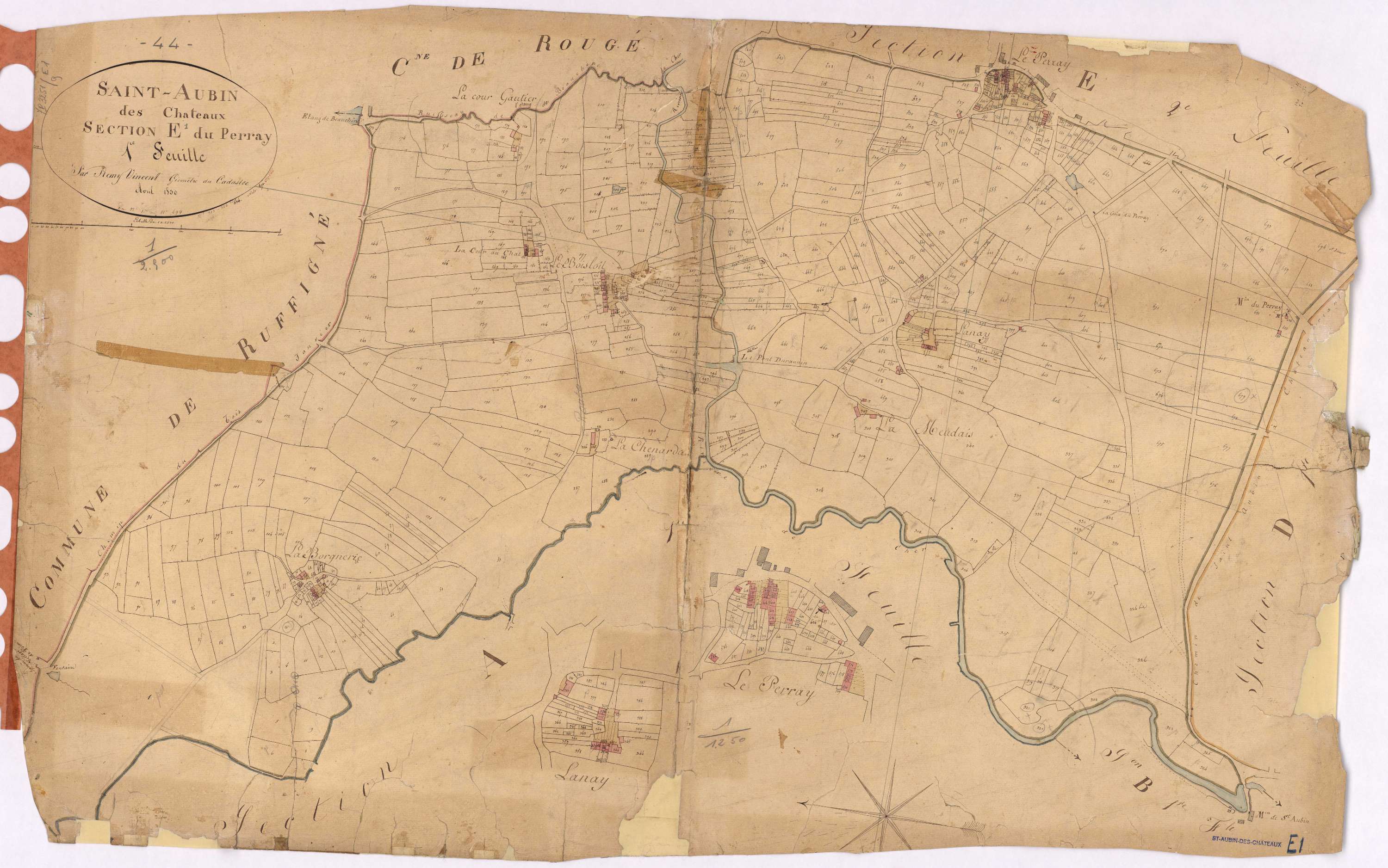Saint-Aubin-des-Châteaux - Section E1 Perray (section du) ; 1-694